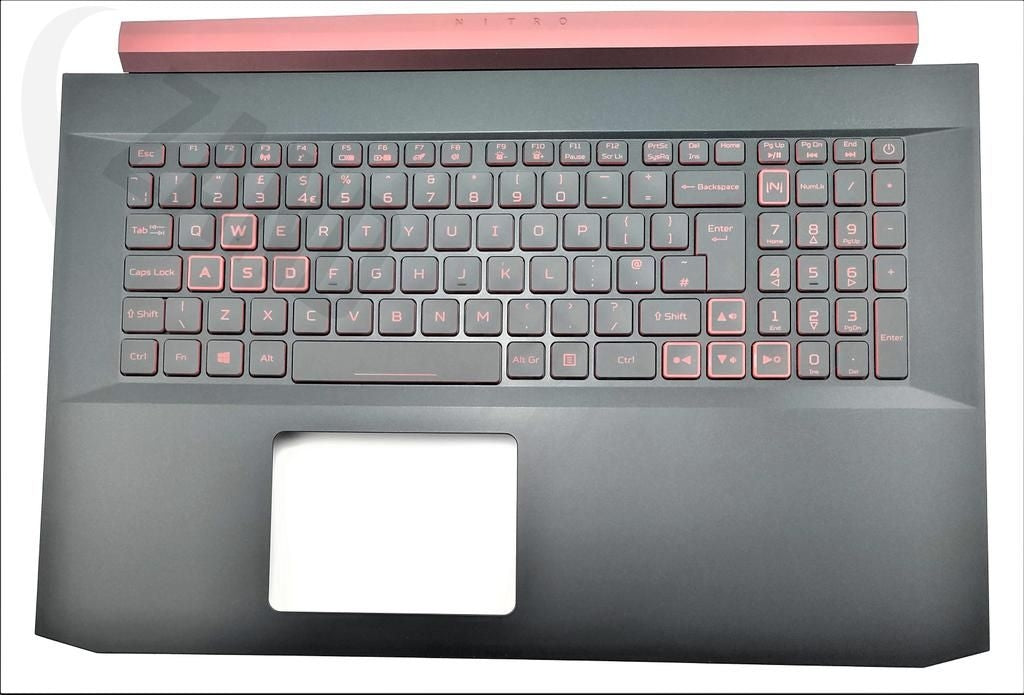 Acer AN517-51 Keyboard (UK-English) & Upper Cover (Black) for 1050/1650