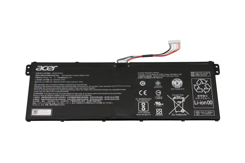 Acer Battery AP16M, 2S1P, 2 cell, 4870mAh, SONY