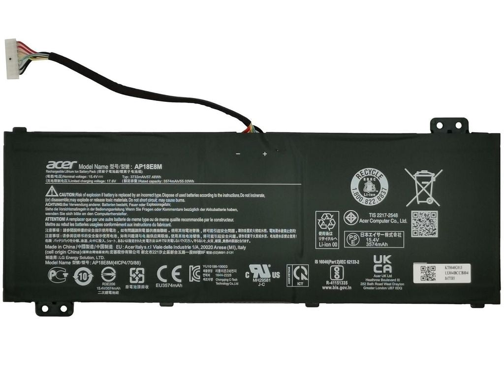 Acer Battery LGC 57Wh 3574mAh 4S1P 65W