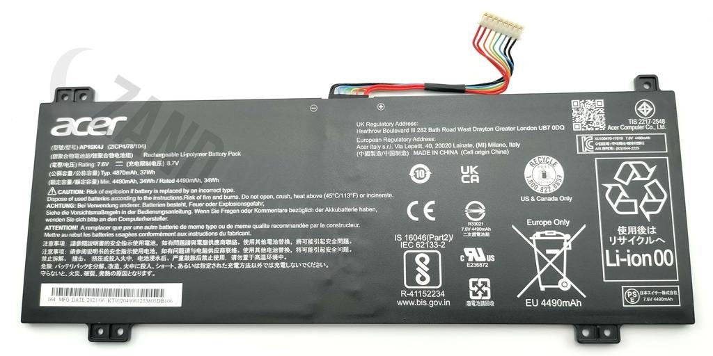Acer CP511-1H/R751T Battery (Poly 2-Cell 4810mAh Main)