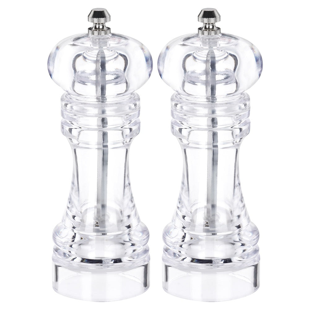 Acrylic Salt and Pepper Mill Set, 16 cm, 2 Pieces