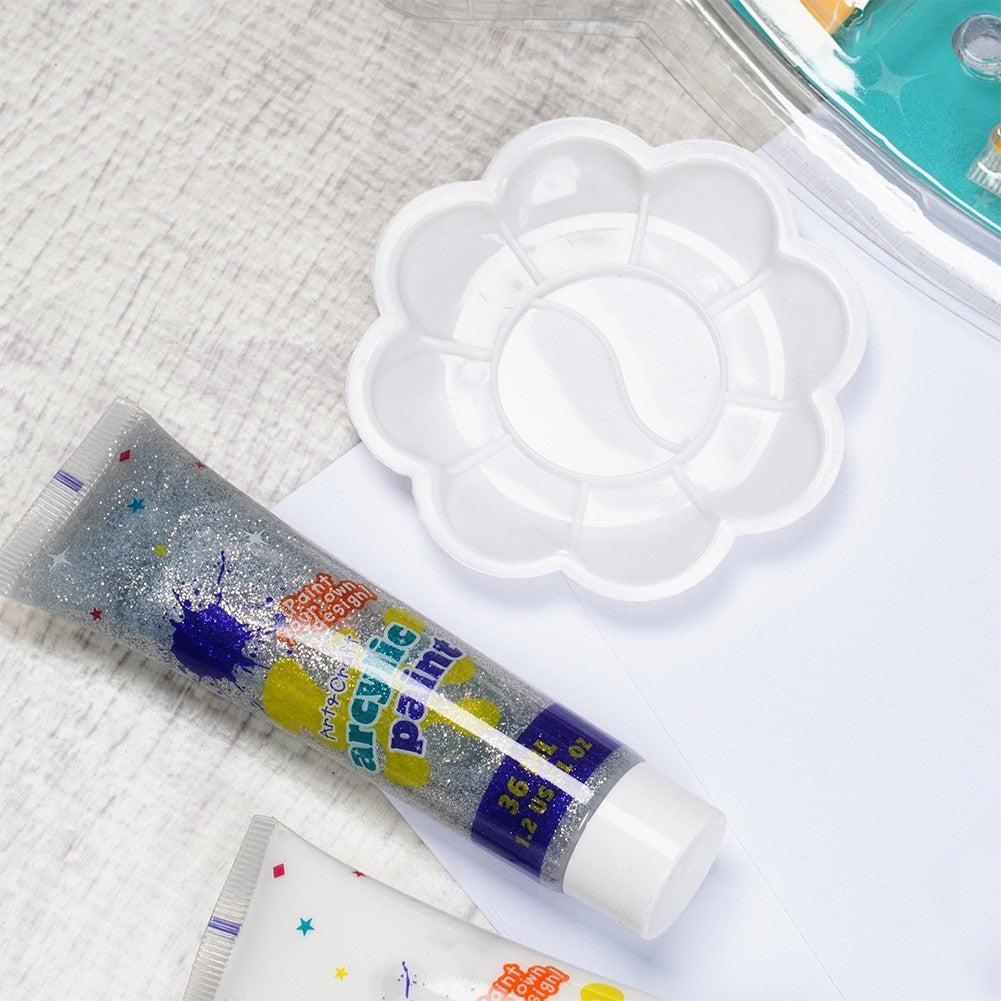 Acrylic paints with palette 36 ml 19 pcs.