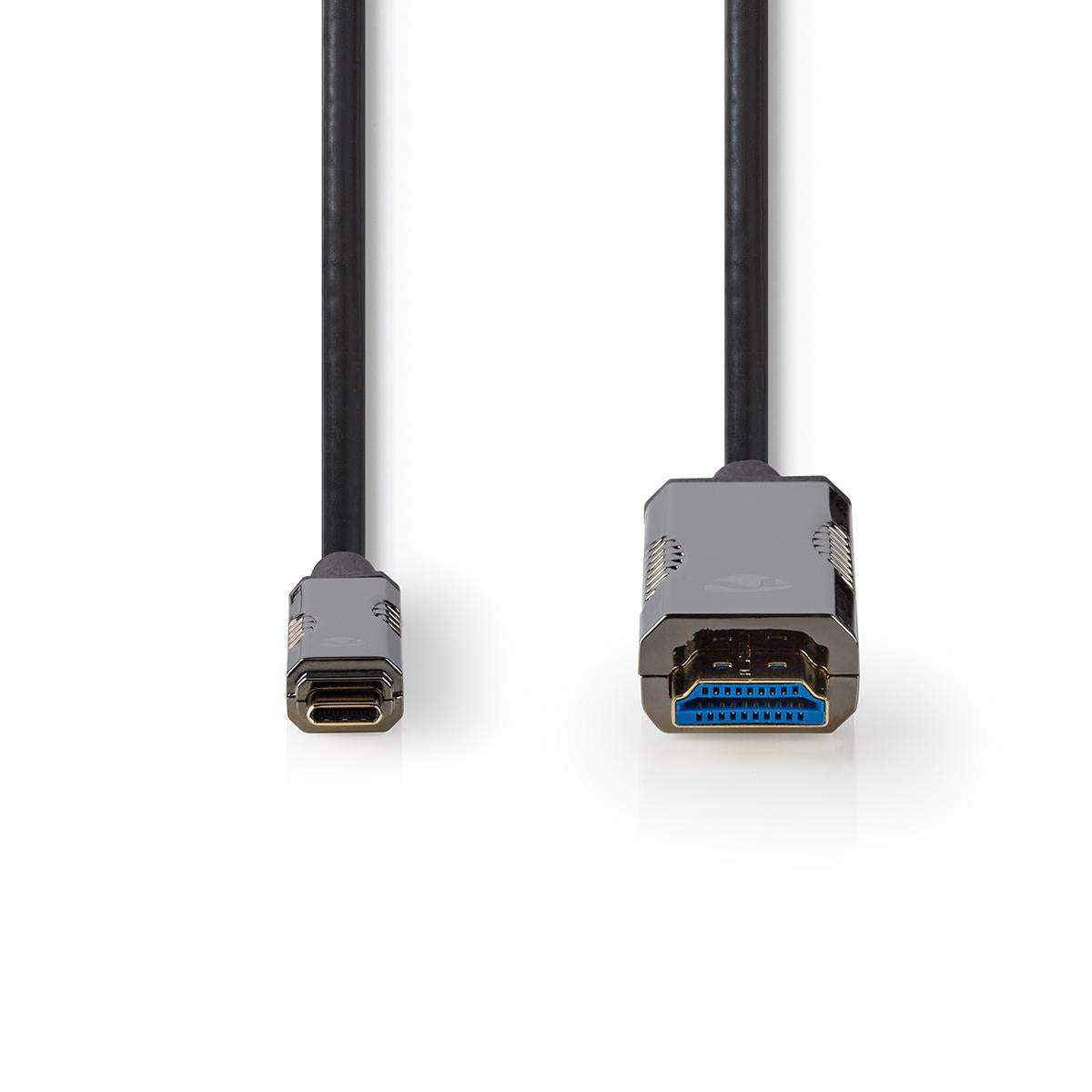 Active Optical USB Cable | USB-C™ Male | HDMI™ Connector | 18 Gbps | 20.0 m | Round | PVC | Black | Gift Box