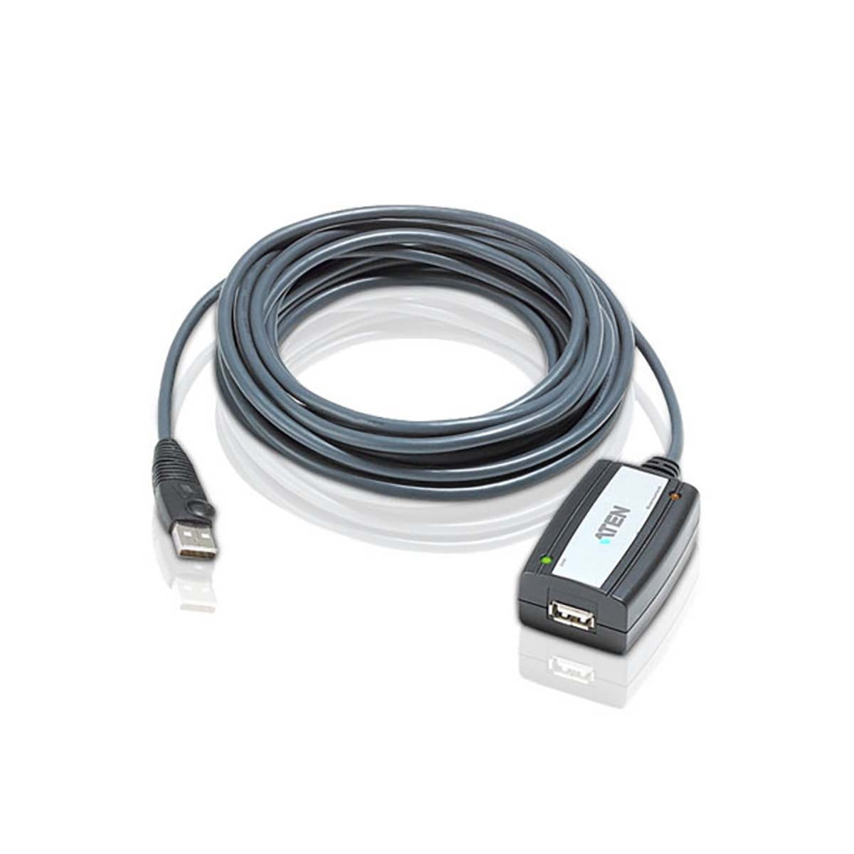 Active USB 2.0 extension cable USB A male - USB A female 5 m Grey