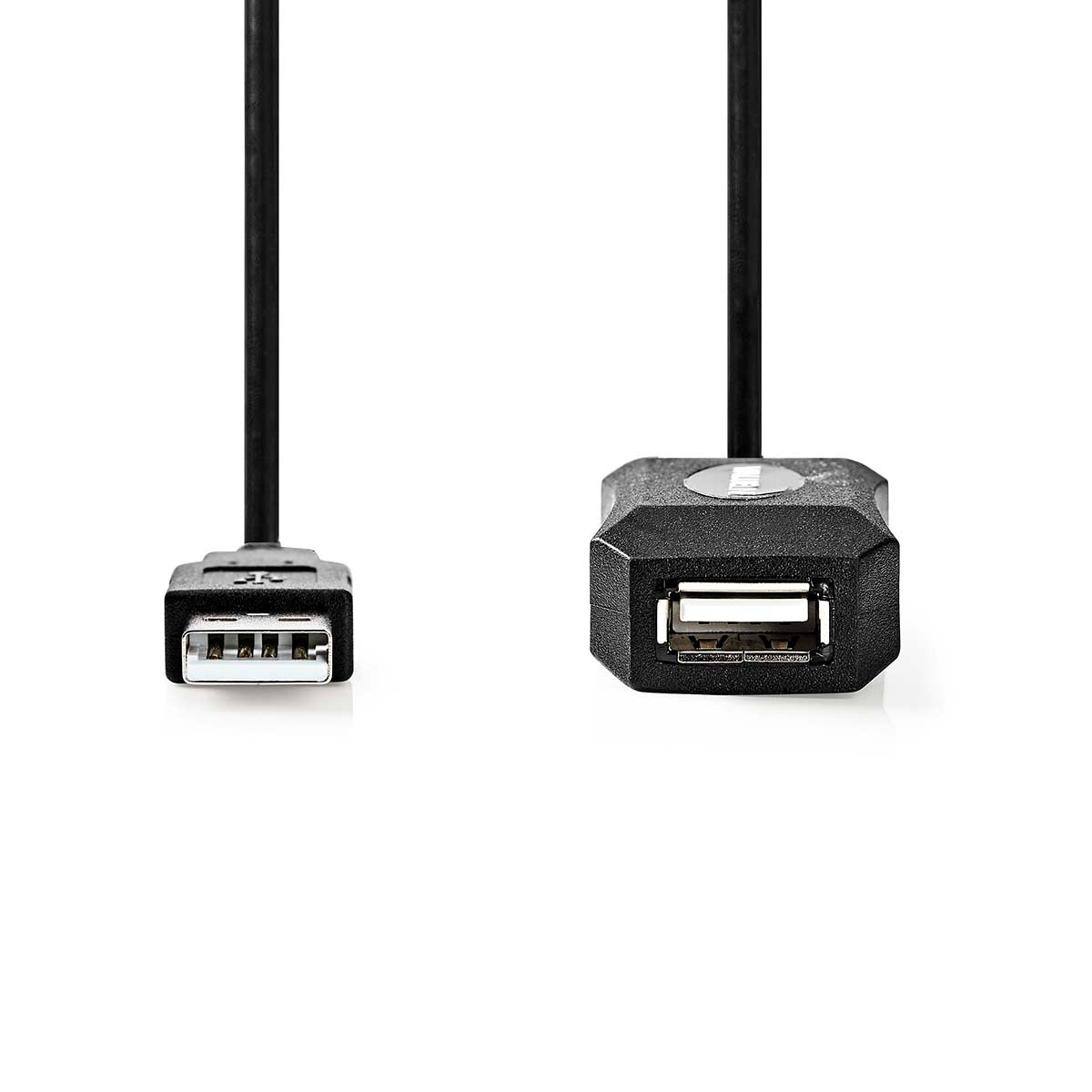 Active USB cable | USB 2.0 | USB-A Male | USB-A Female | 480 Mbps | 10.0 m | Round | Nickel Plated | PVC | Copper | Label