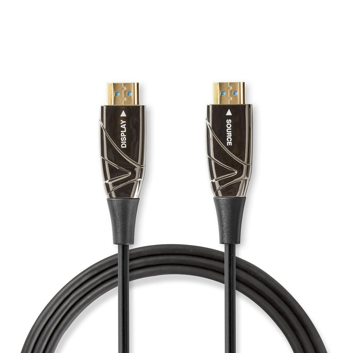 Active optical High Speed HDMI cable with Ethernet | HDMI™ Connector | HDMI™ Connector | 4K@60Hz | 18 Gbps | 15.0 m | Round | PVC | Black | Gift box
