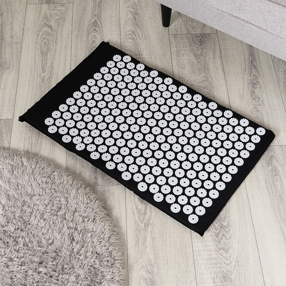 Acupressure massage mat with spikes black 62x40 cm