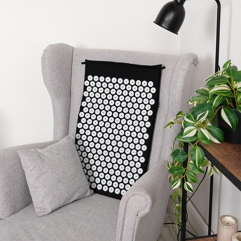 Acupressure massage mat with spikes black 62x40 cm