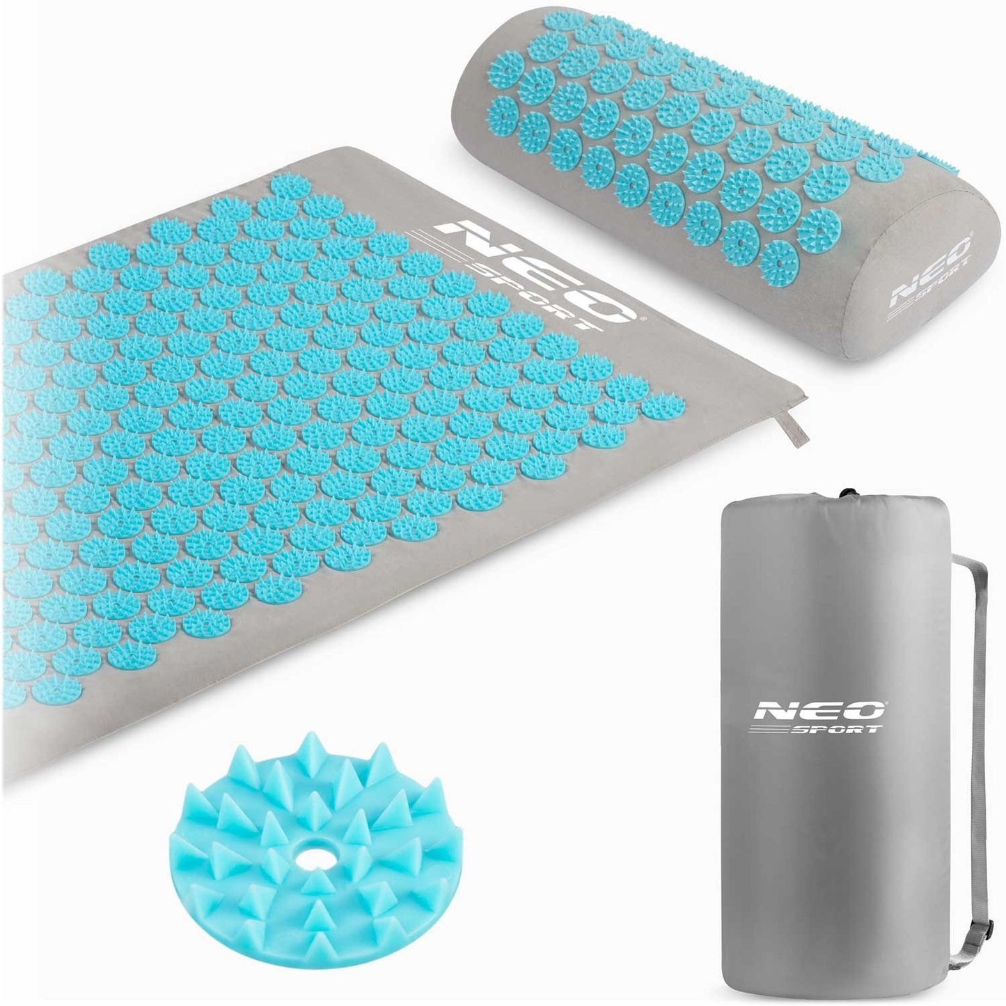 Acupressure mat with Spikes Neo-Sport NS-900 Grey-Turquoise