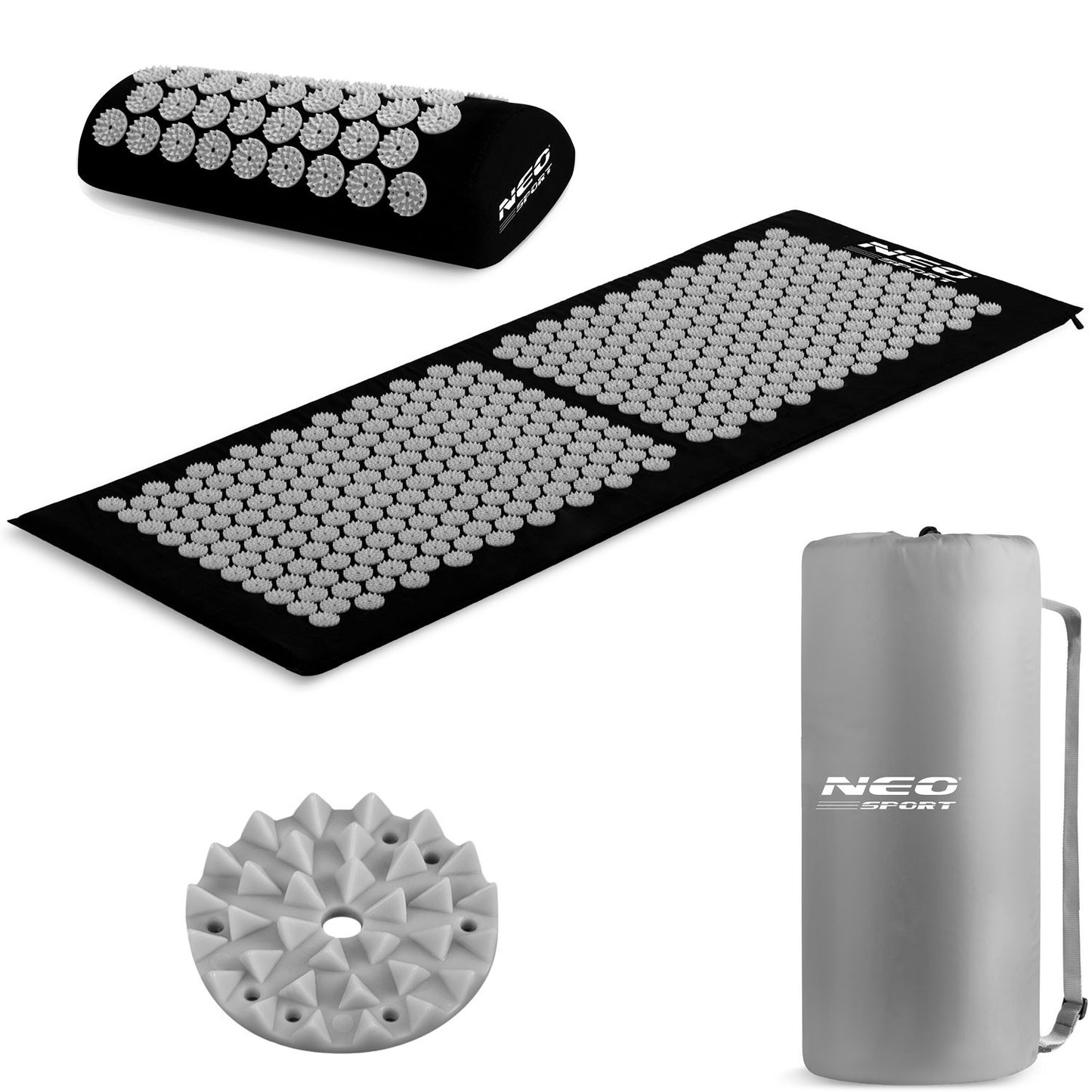 Acupressure mat with Spikes Neo-Sport NS-901 Black/Grey