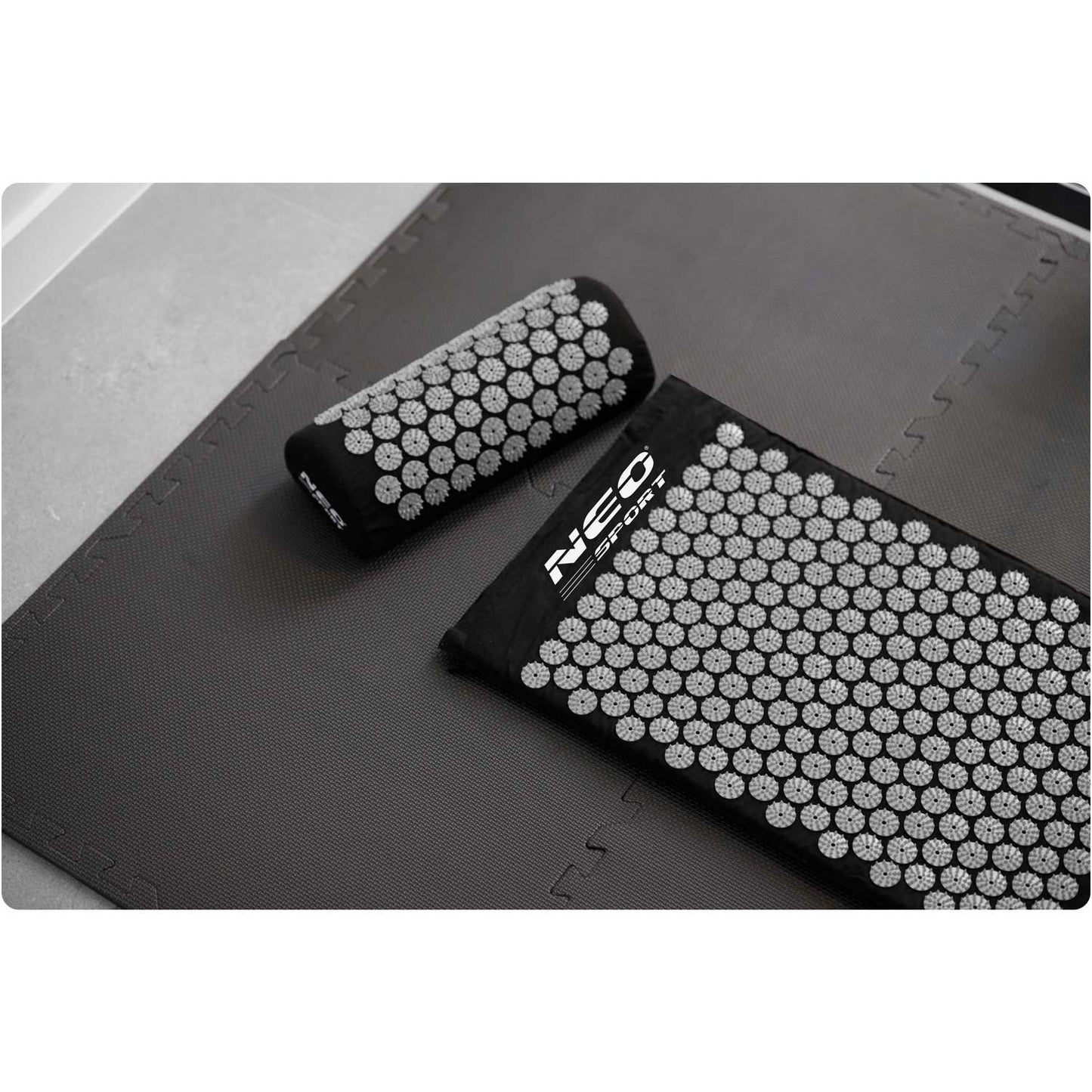 Acupressure mat with Spikes Neo-Sport NS-901 Black/Grey