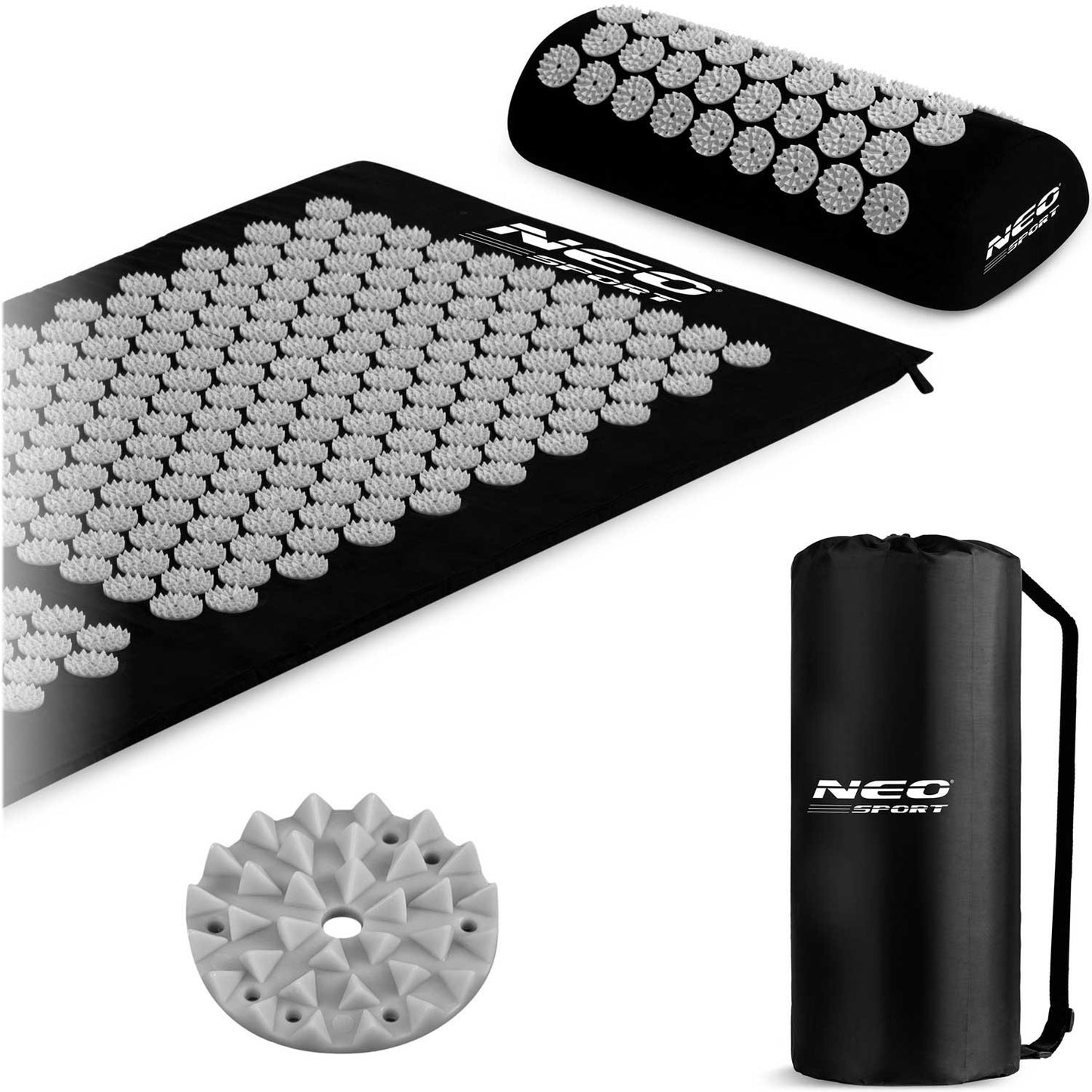 Acupressure mat with Spikes Neo-Sport NS-901 Black/Grey