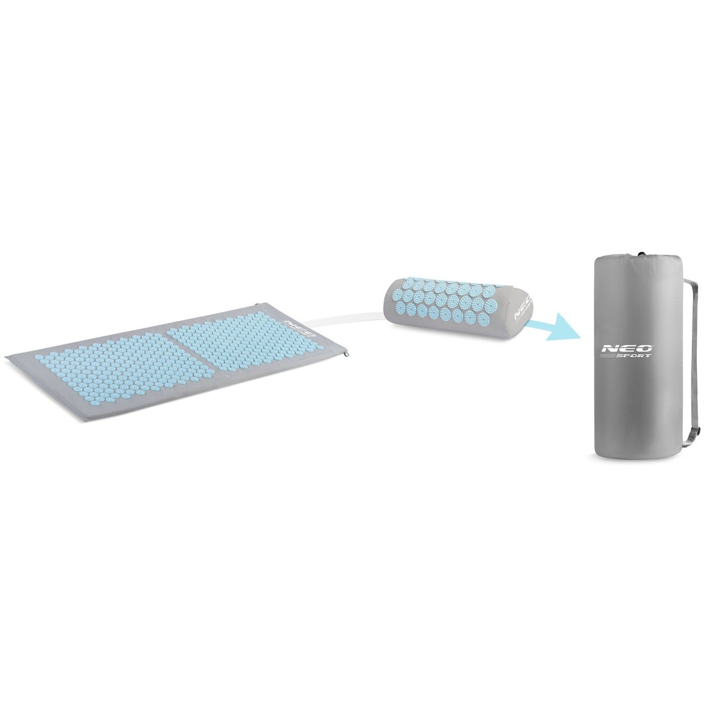 Acupressure mat with Spikes Neo-Sport NS-901 Grey/Blue