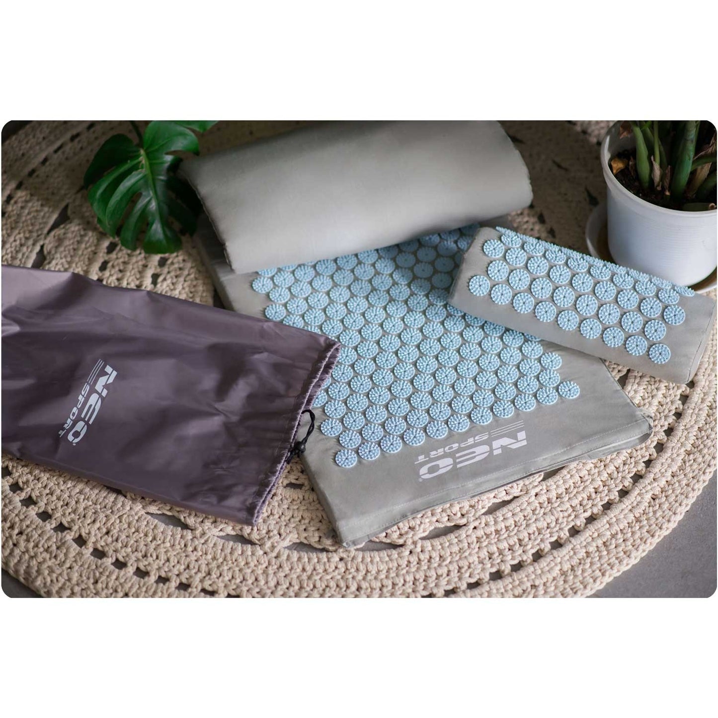 Acupressure mat with Spikes Neo-Sport NS-901 Grey/Blue