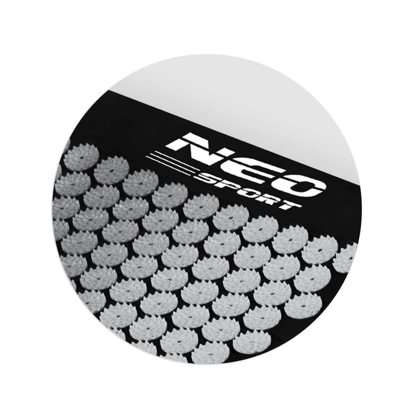 Neo-Sport NS-903 Acupressure Mat with Spikes, Black and Silver