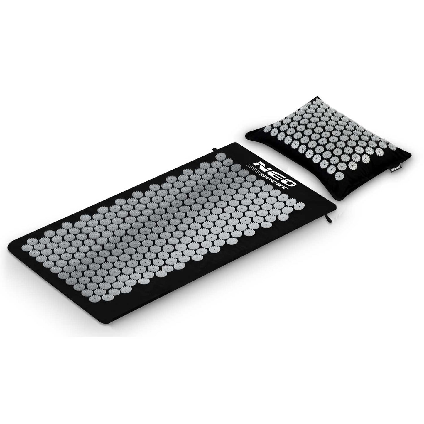 Neo-Sport NS-903 Acupressure Mat with Spikes, Black and Silver