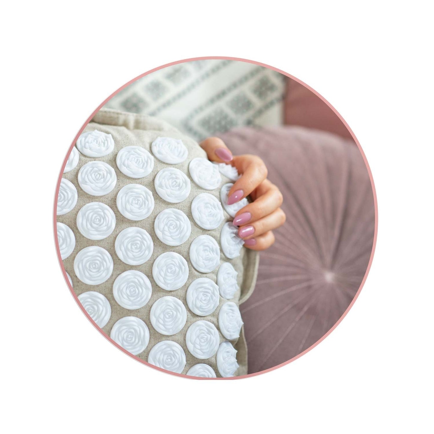 Acupressure mat with spikes Neo-Sport NS902 - Grey/White