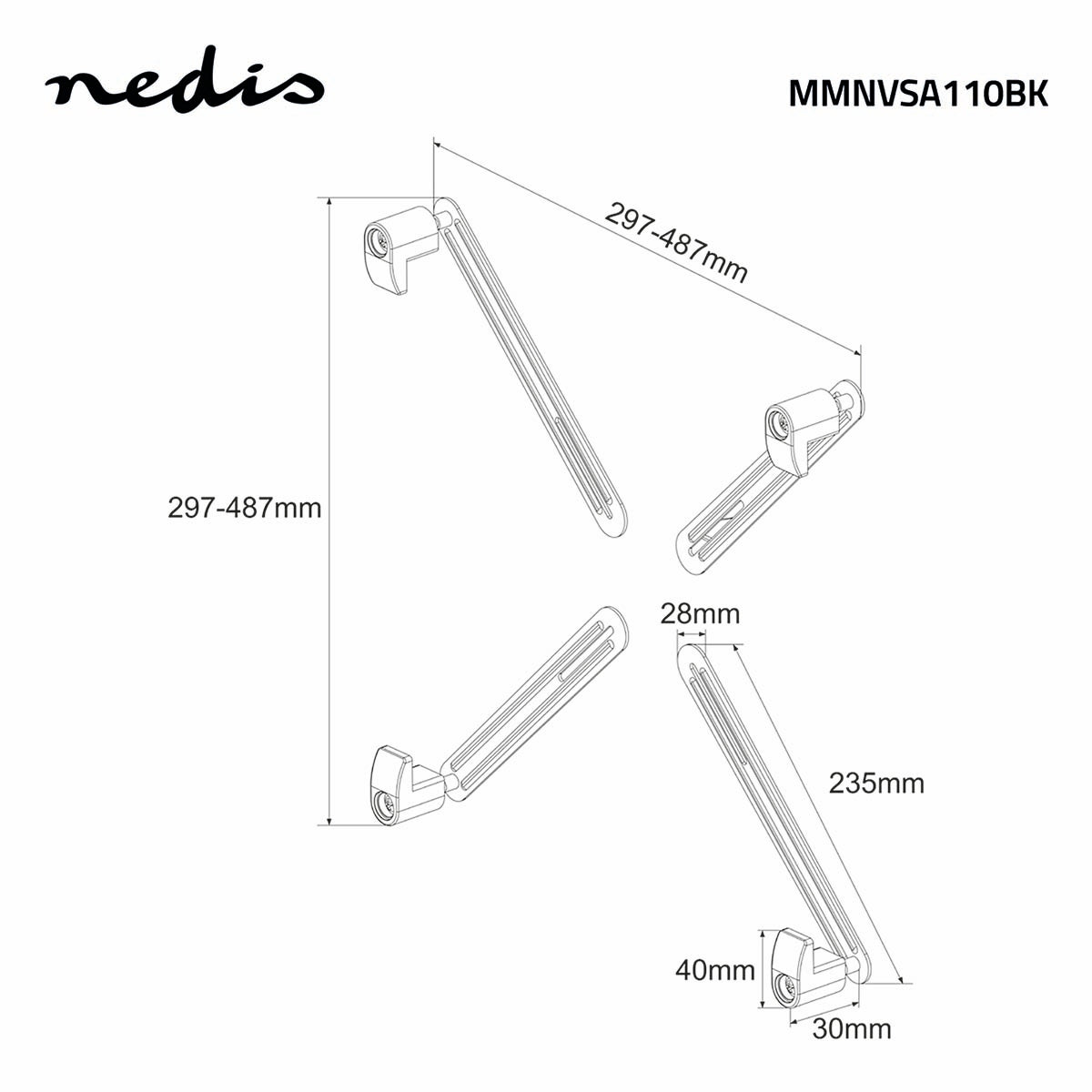 Adapter Mount Kit | 13" | 27" | Maximum weight: 8 kg