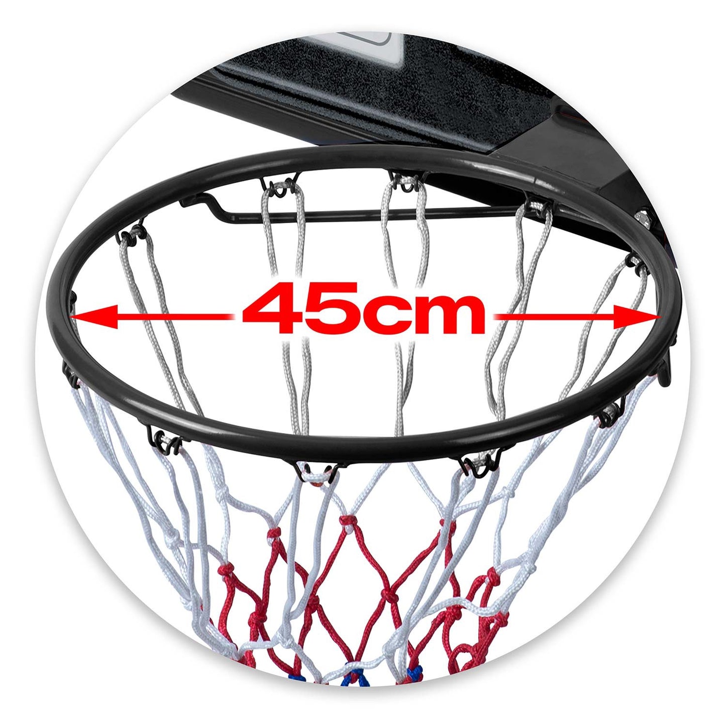 Adjustable Basketball Hoop 1.35m-3m for Kids & Adults