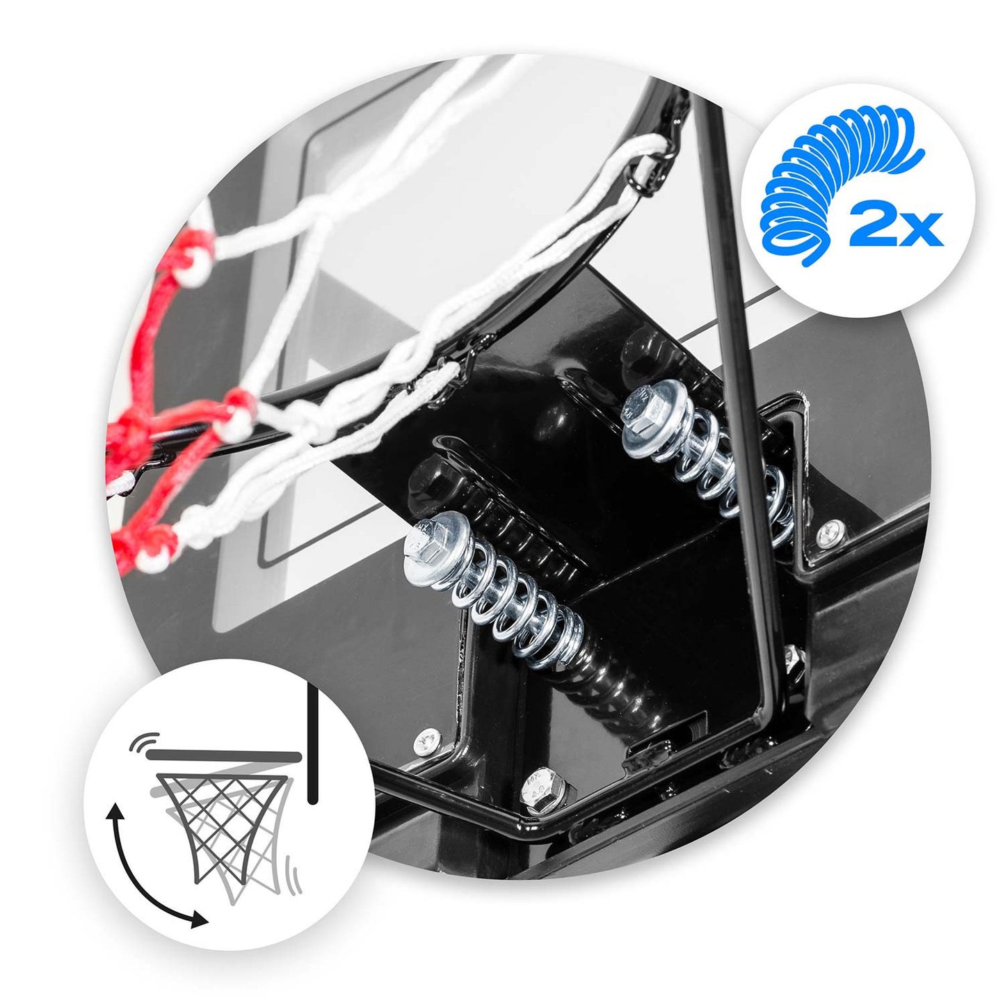 Adjustable Basketball Hoop 1.35m-3m for Kids & Adults
