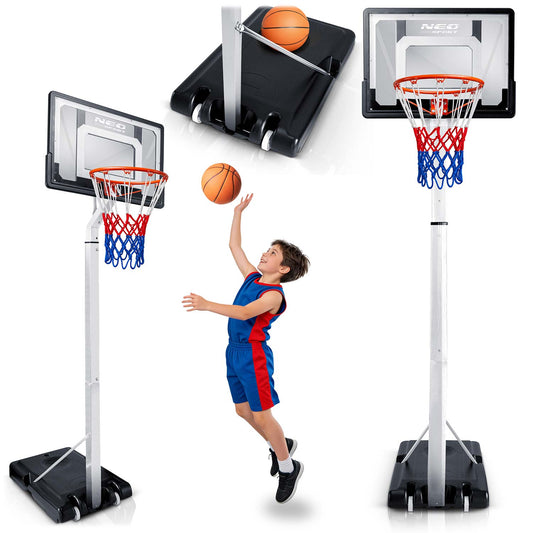 Adjustable Basketball Hoop 1.5m-2.6m, Mobile and Stable
