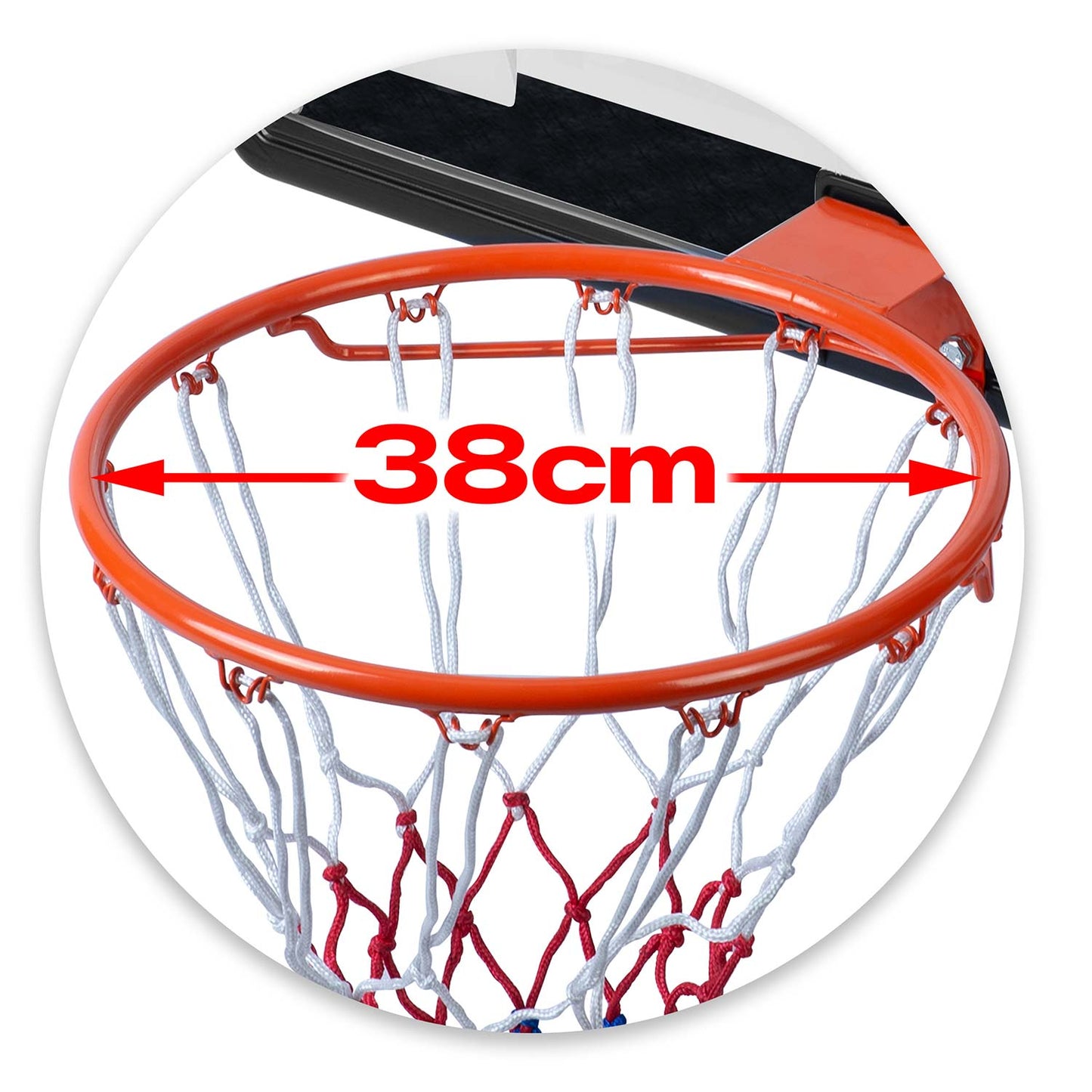 Adjustable Basketball Hoop 1.5m-2.6m, Mobile and Stable