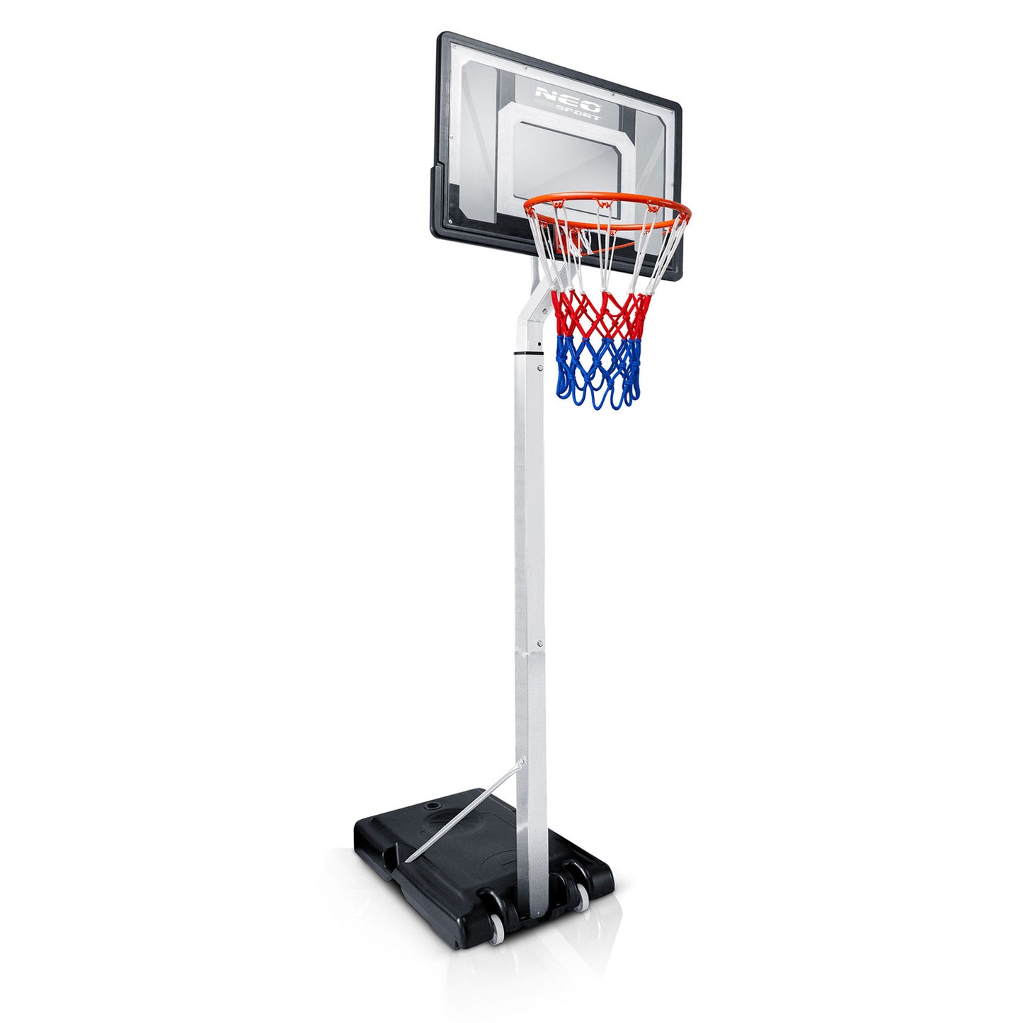 Adjustable Basketball Hoop 1.5m-2.6m, Mobile and Stable