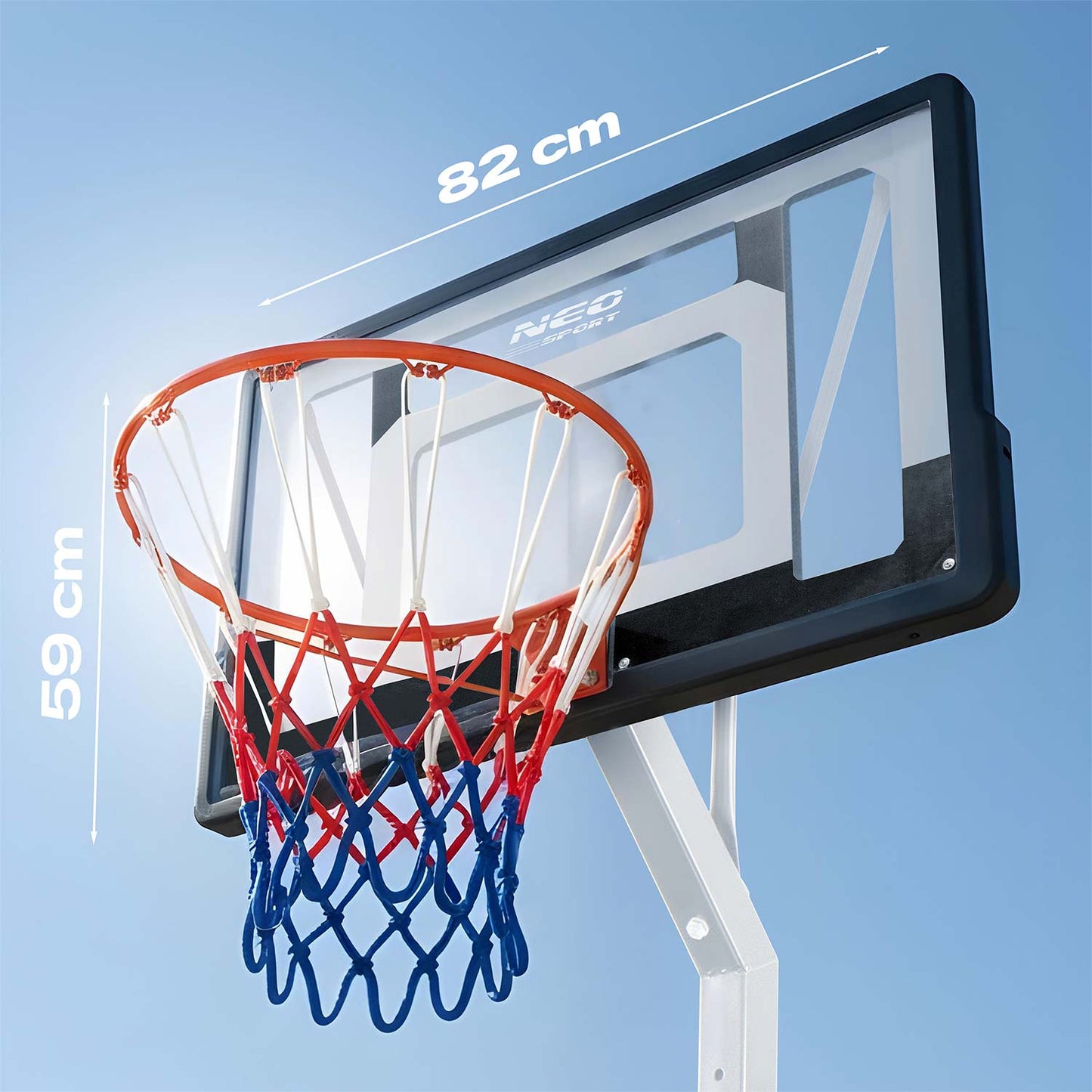 Adjustable Basketball Hoop 1.5m-2.6m, Mobile and Stable
