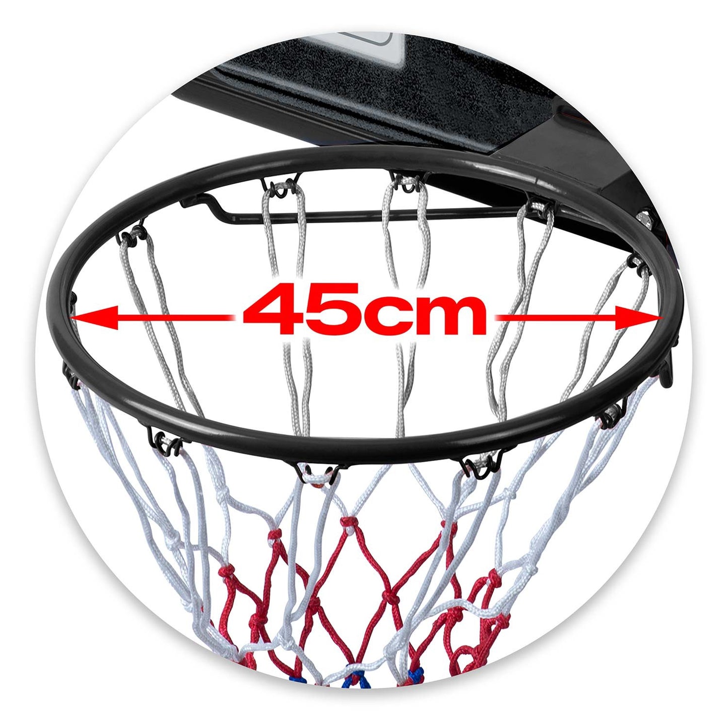 Adjustable Basketball Hoop 1.7-3.05m with Wheels