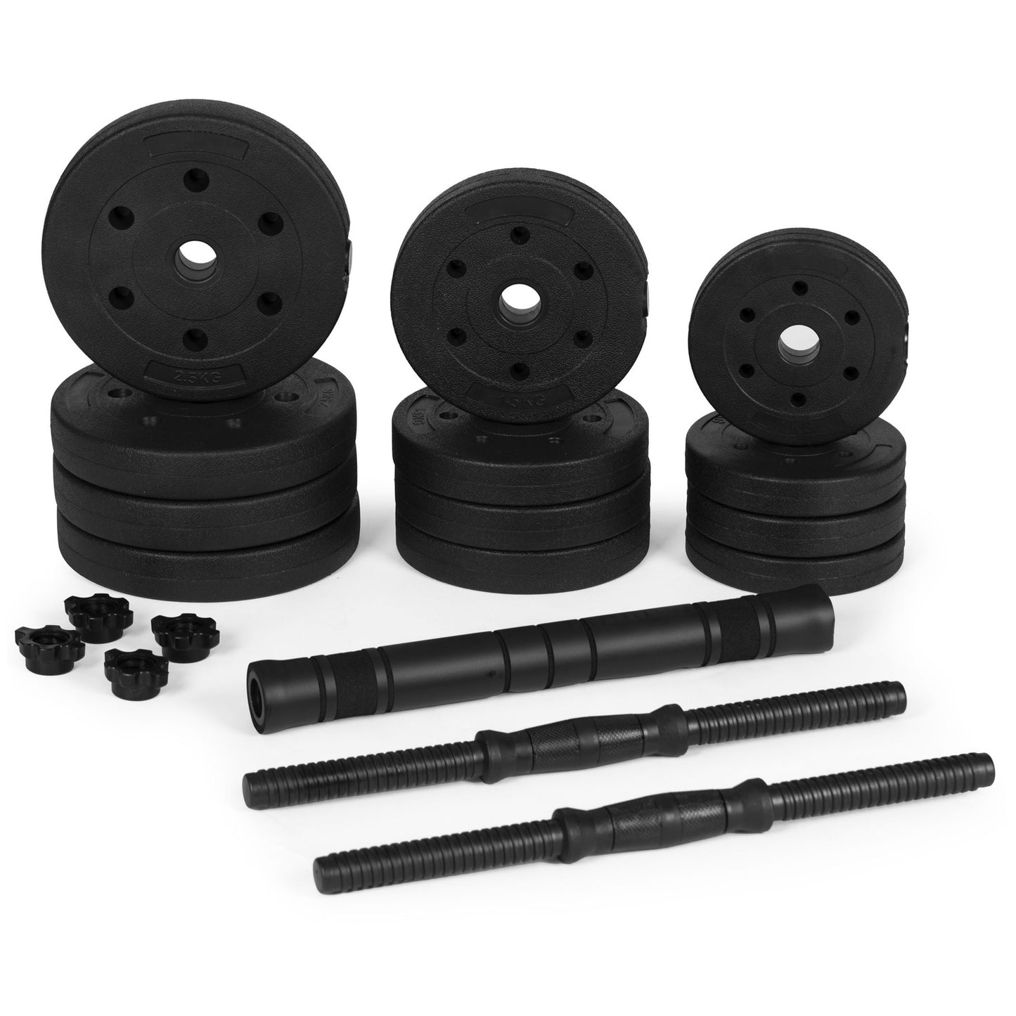 Adjustable Dumbbells 2x10 kg Barbell Set 20 kg Bar Included
