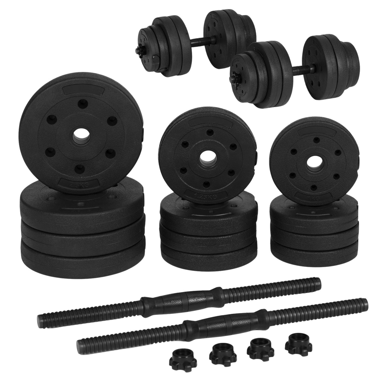 Adjustable Dumbbells 2x10 kg Workout Set 20 kg