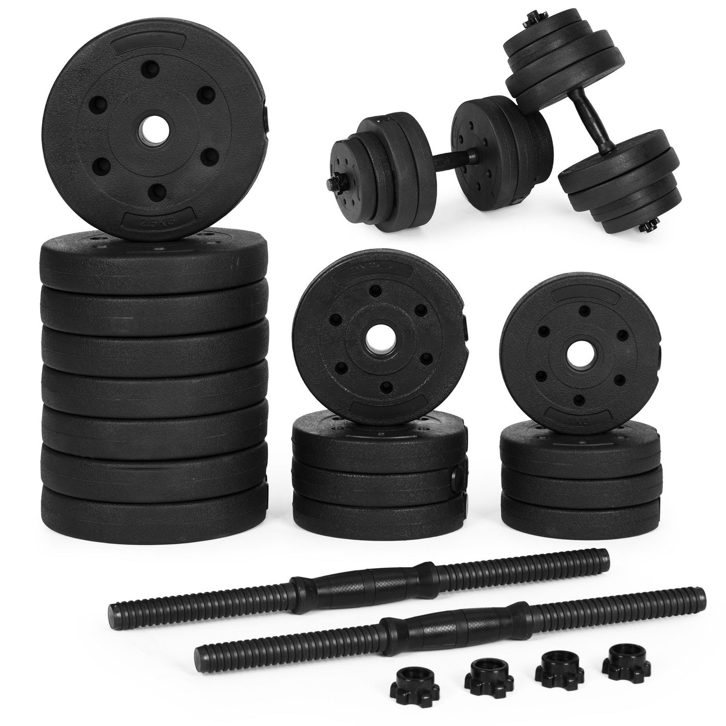 Adjustable Dumbbells 2x15 kg Workout Set 30 kg