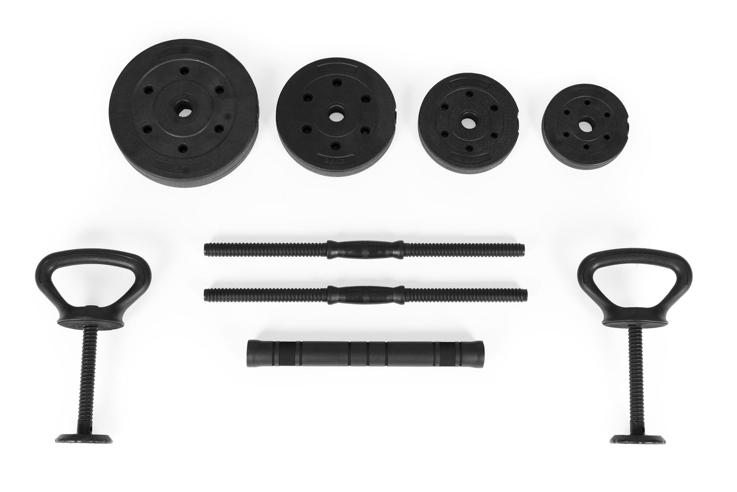 Adjustable Dumbbells 2x20 kg Barbell Set 40 kg with Bar and Kettlebell