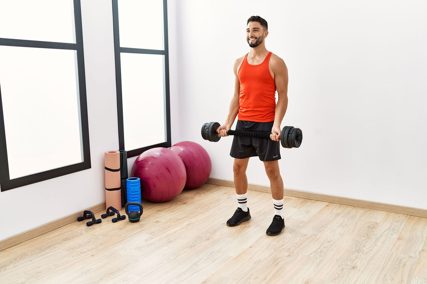 Adjustable Dumbbells 2x20 kg Barbell Set 40 kg with Bar and Kettlebell