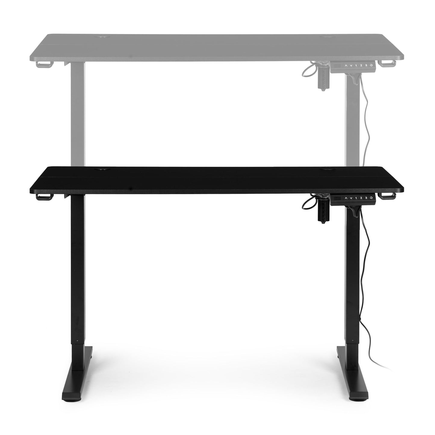 Adjustable Electric Desk, 120x60 cm, Height 72–117 cm, Black