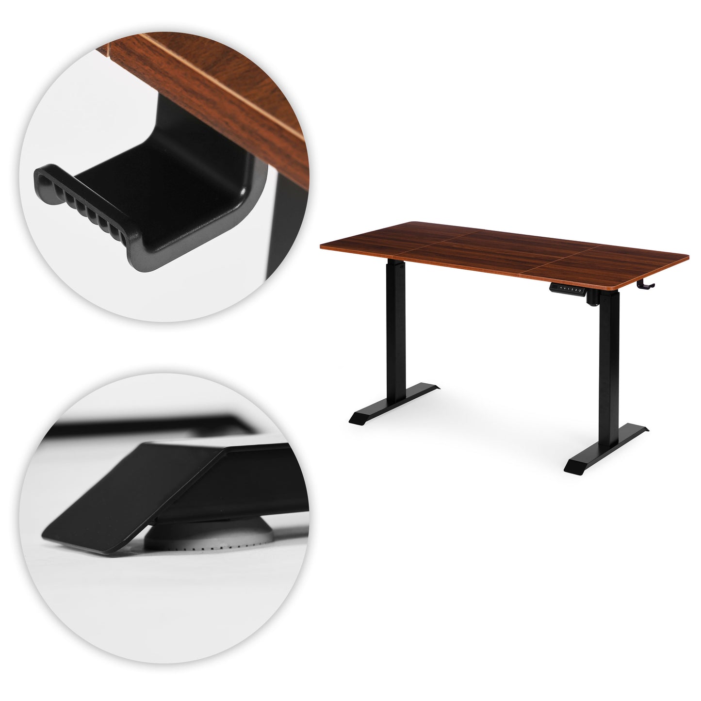 Adjustable Electric Desk, 140x70 cm, Height 76–121 cm