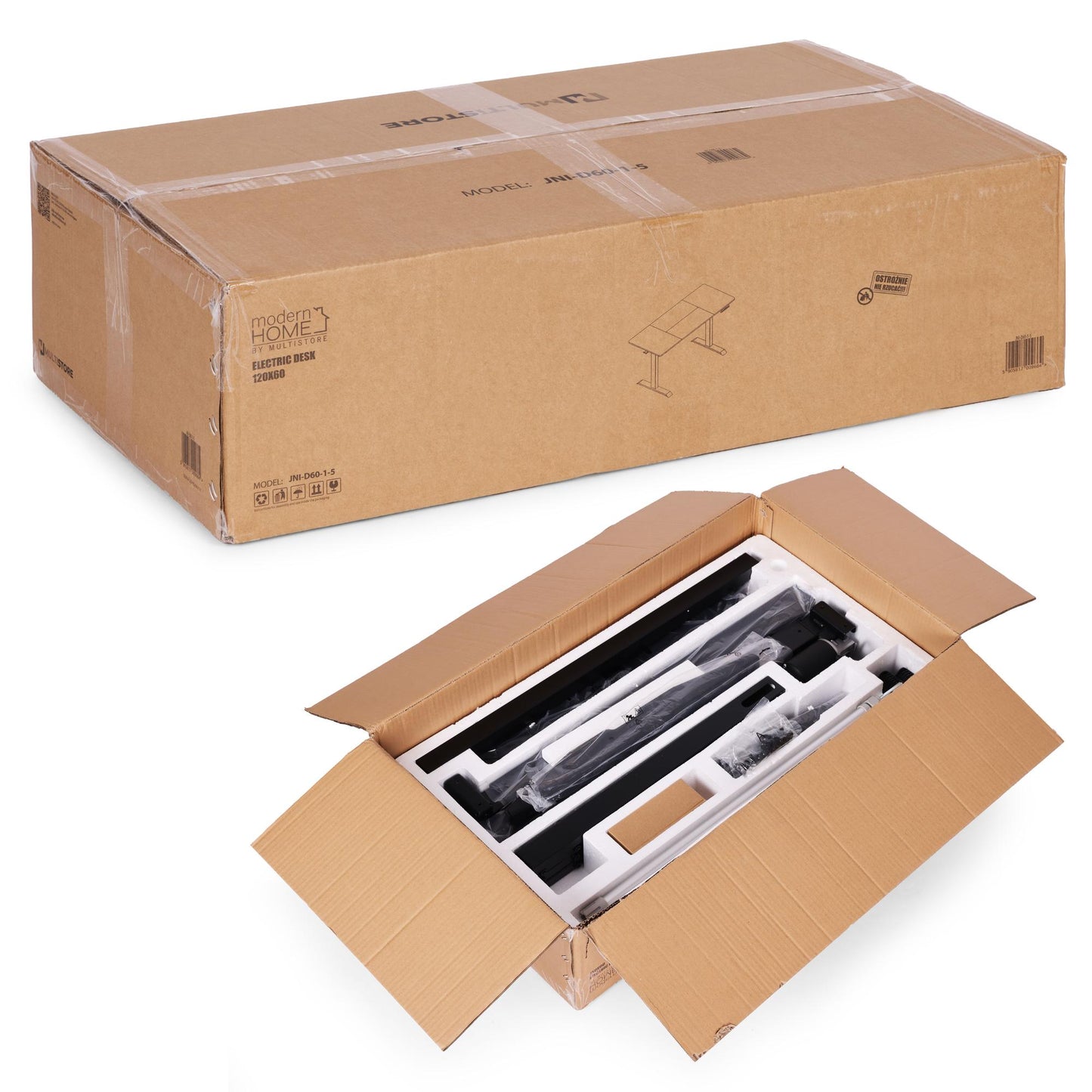 Adjustable Electric Desk, 140x70 cm, Height 76–121 cm
