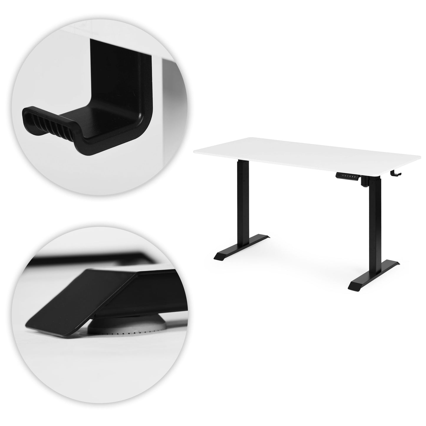 Adjustable Electric Desk, 140x70 cm, Height 76–121 cm