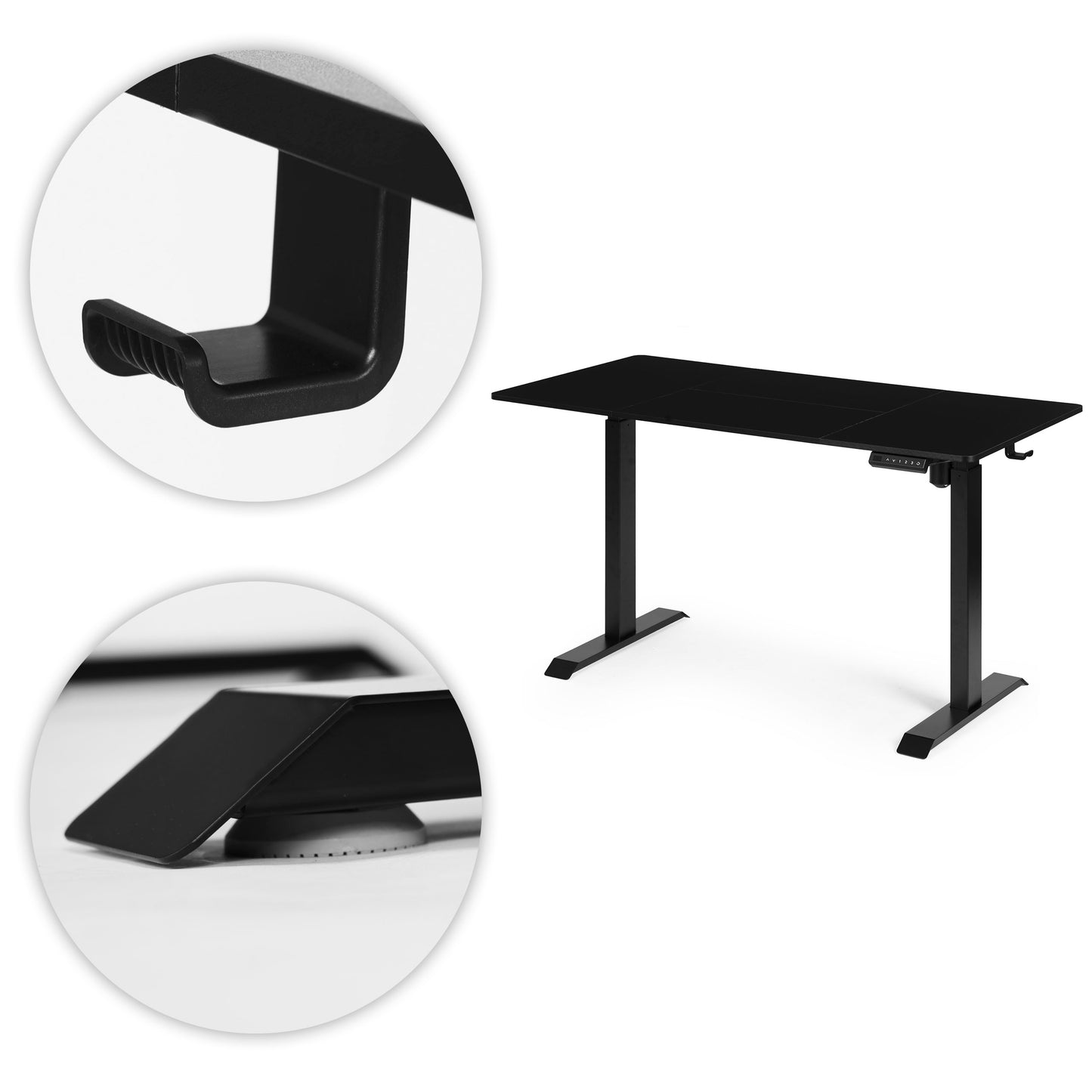 Adjustable Electric Desk, 140x70 cm, Height 76–121 cm