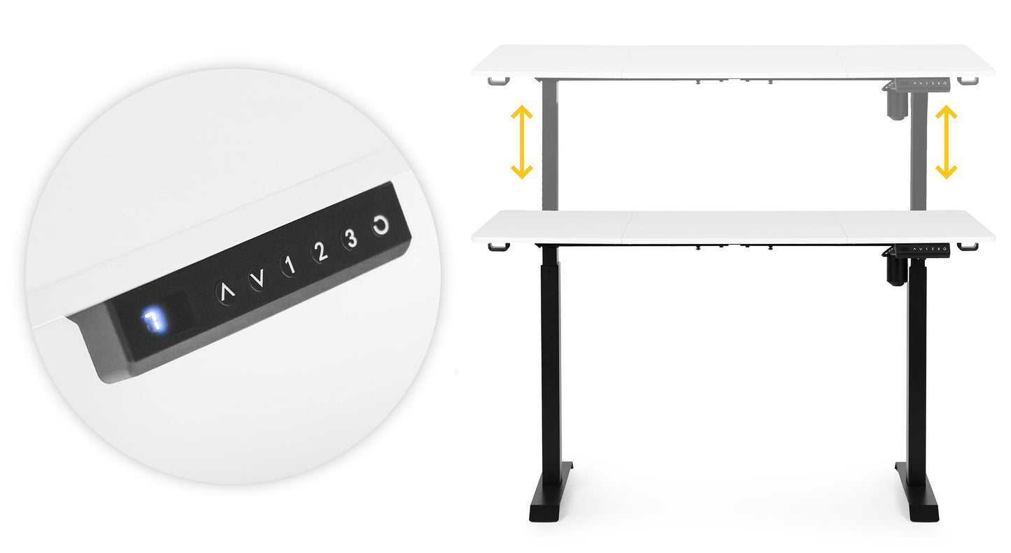 Adjustable Electric Desk, 140x70 cm, Height 76–121 cm