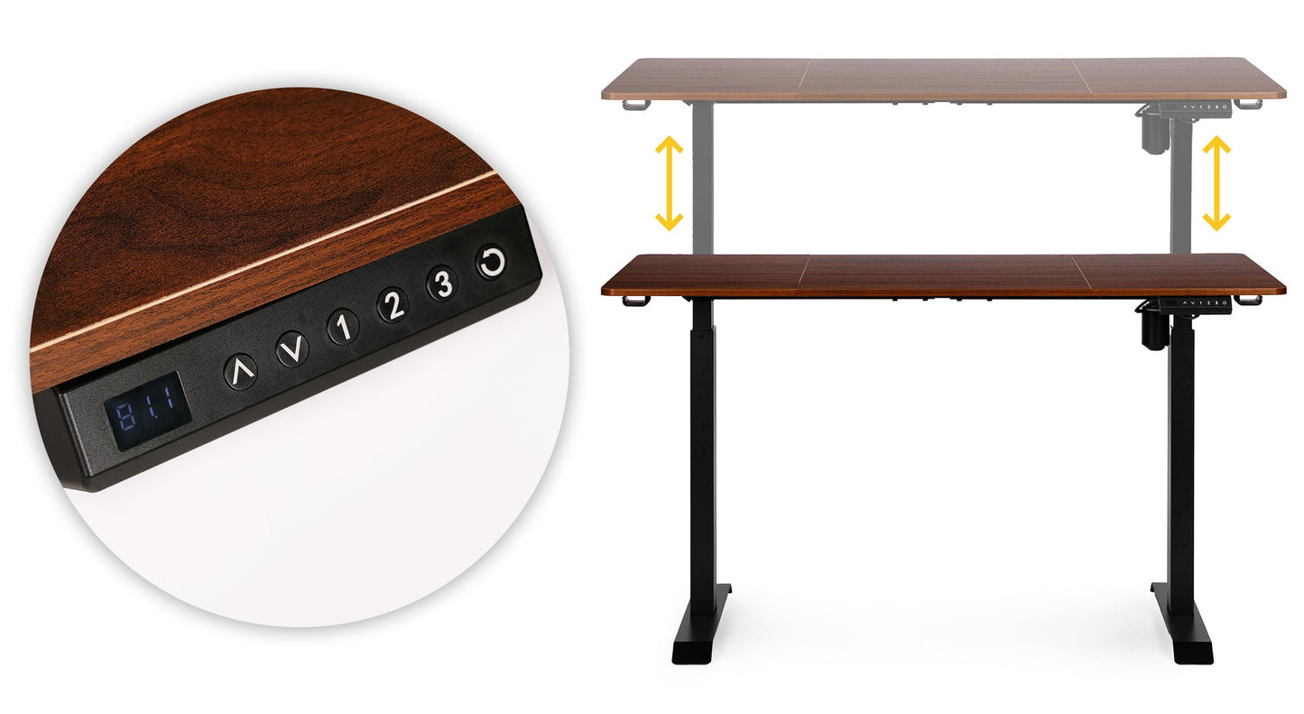 Adjustable Electric Desk, 140x70 cm, Height 76–121 cm
