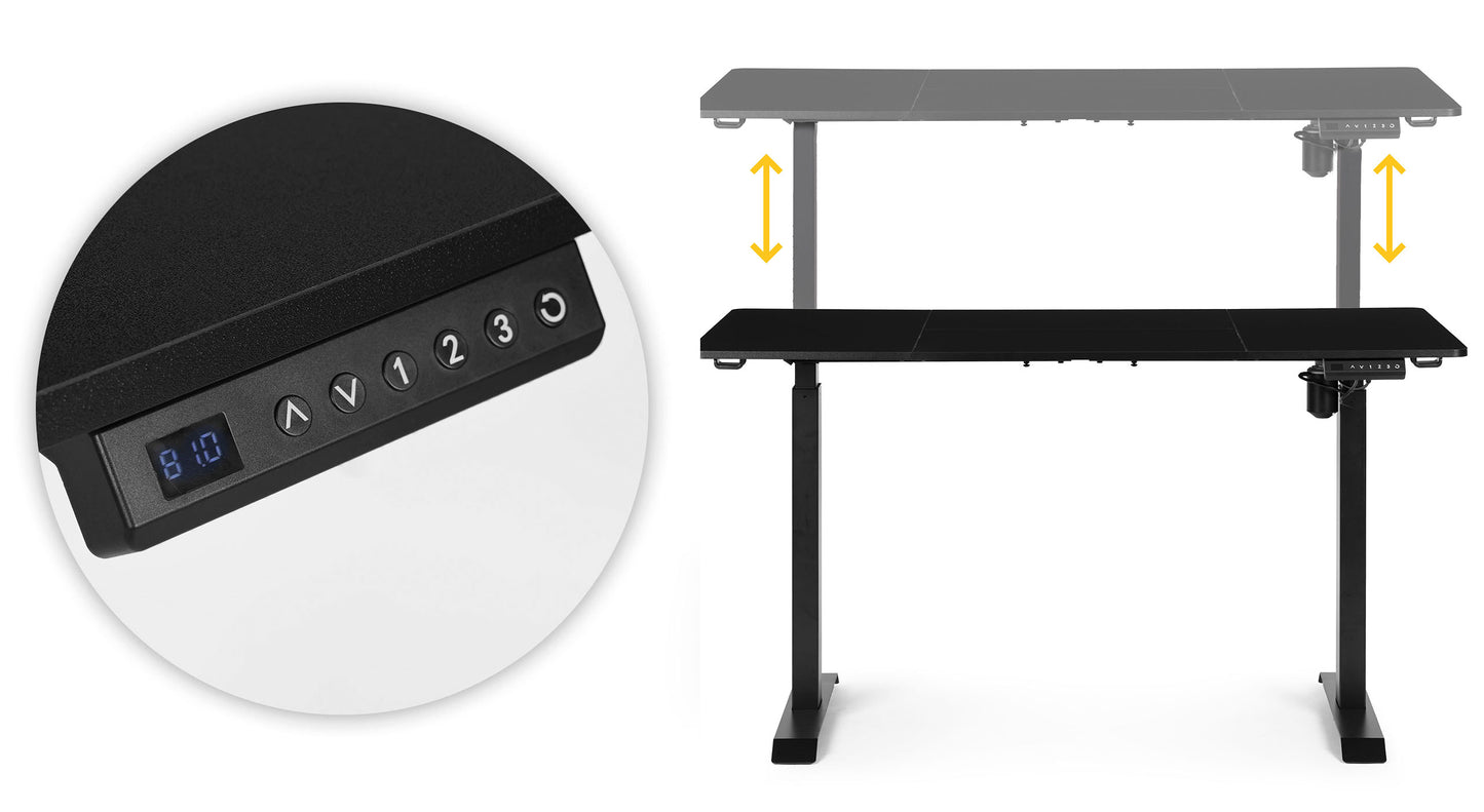 Adjustable Electric Desk, 140x70 cm, Height 76–121 cm