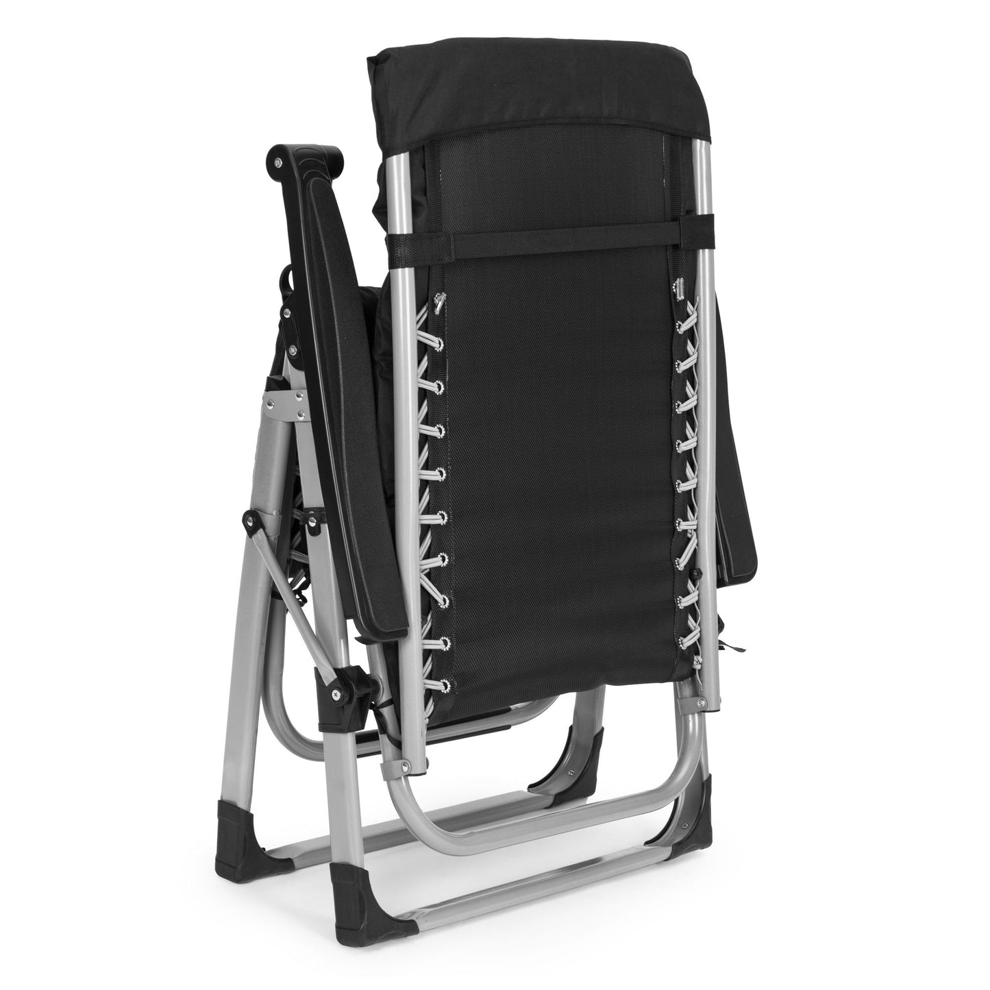 Adjustable Garden Beach Lounger with Cushion & Tray