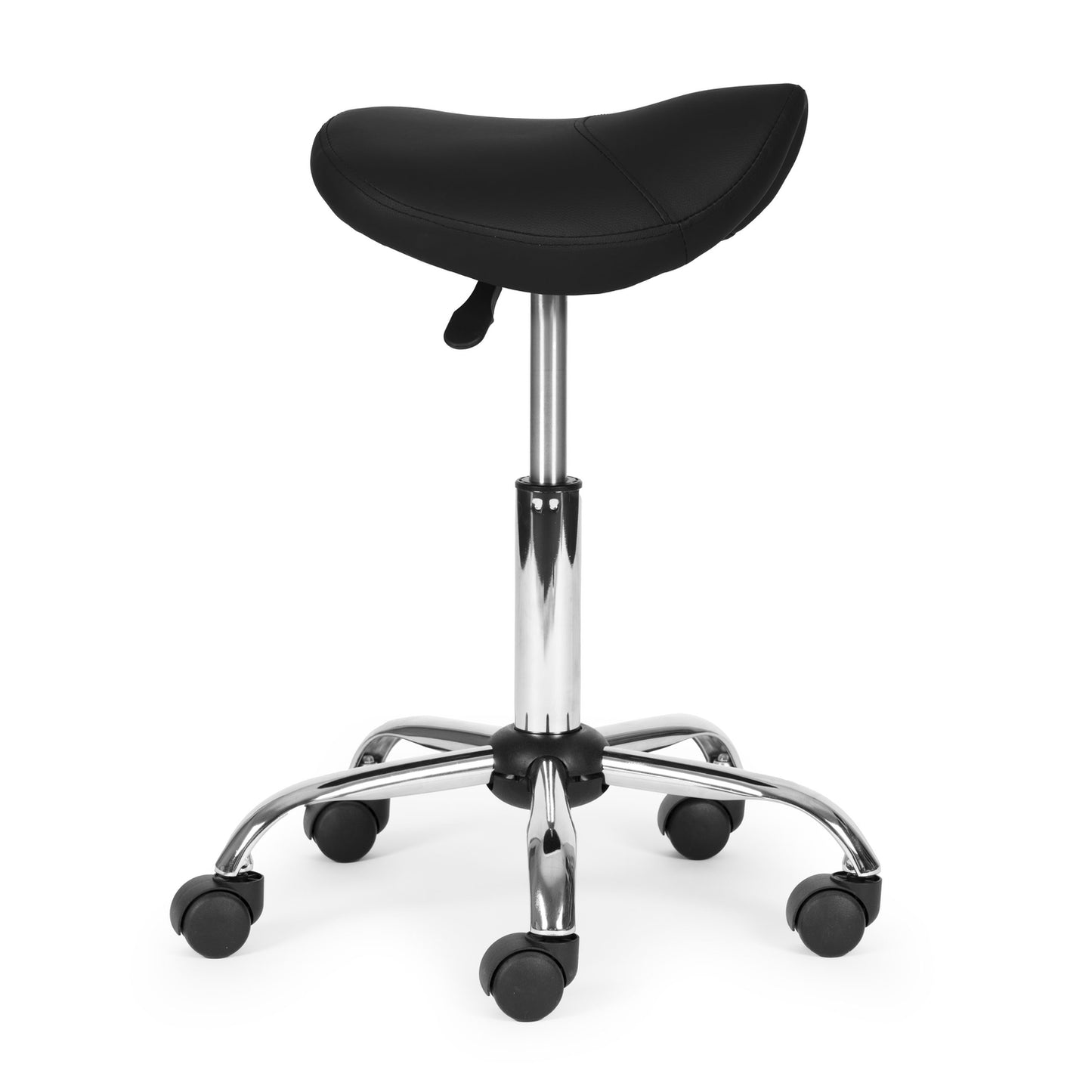 Adjustable Swivel Saddle Stool – Black, Medical Use