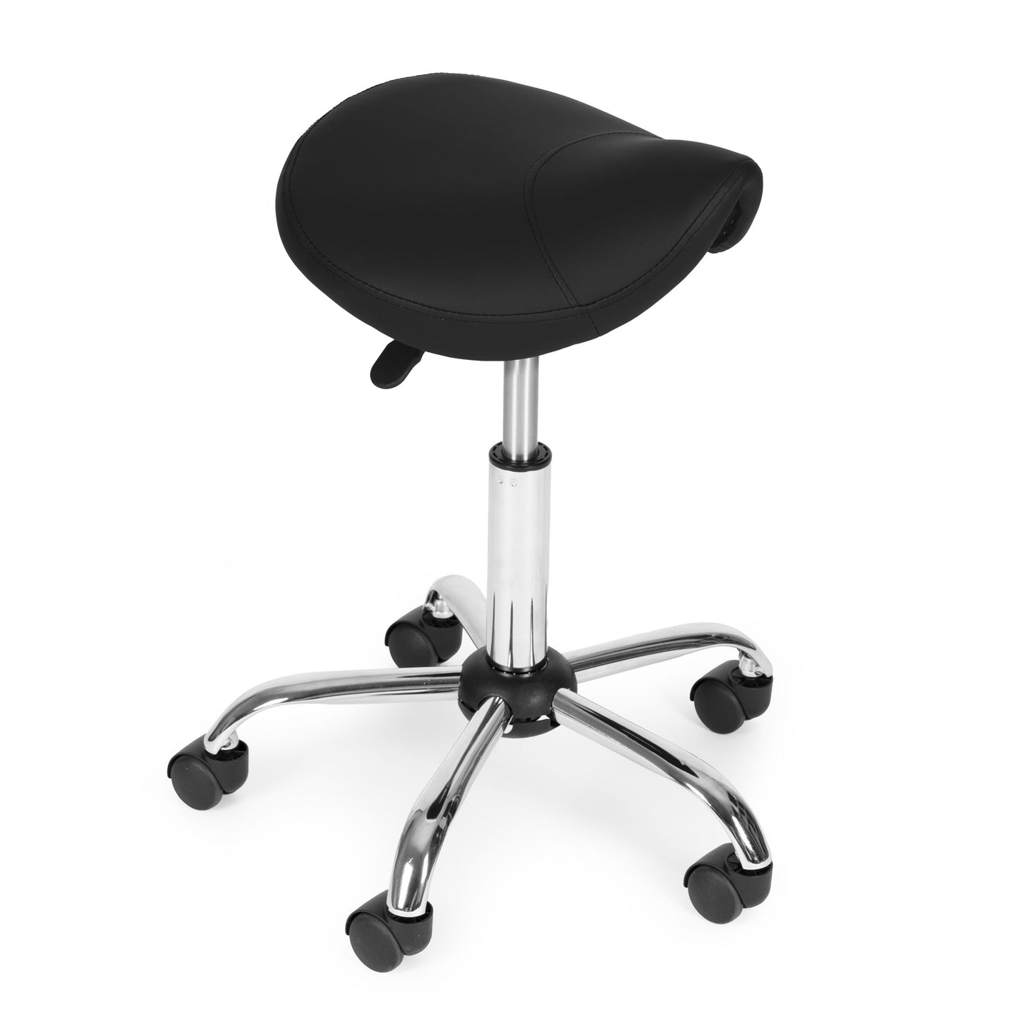 Adjustable Swivel Saddle Stool – Black, Medical Use