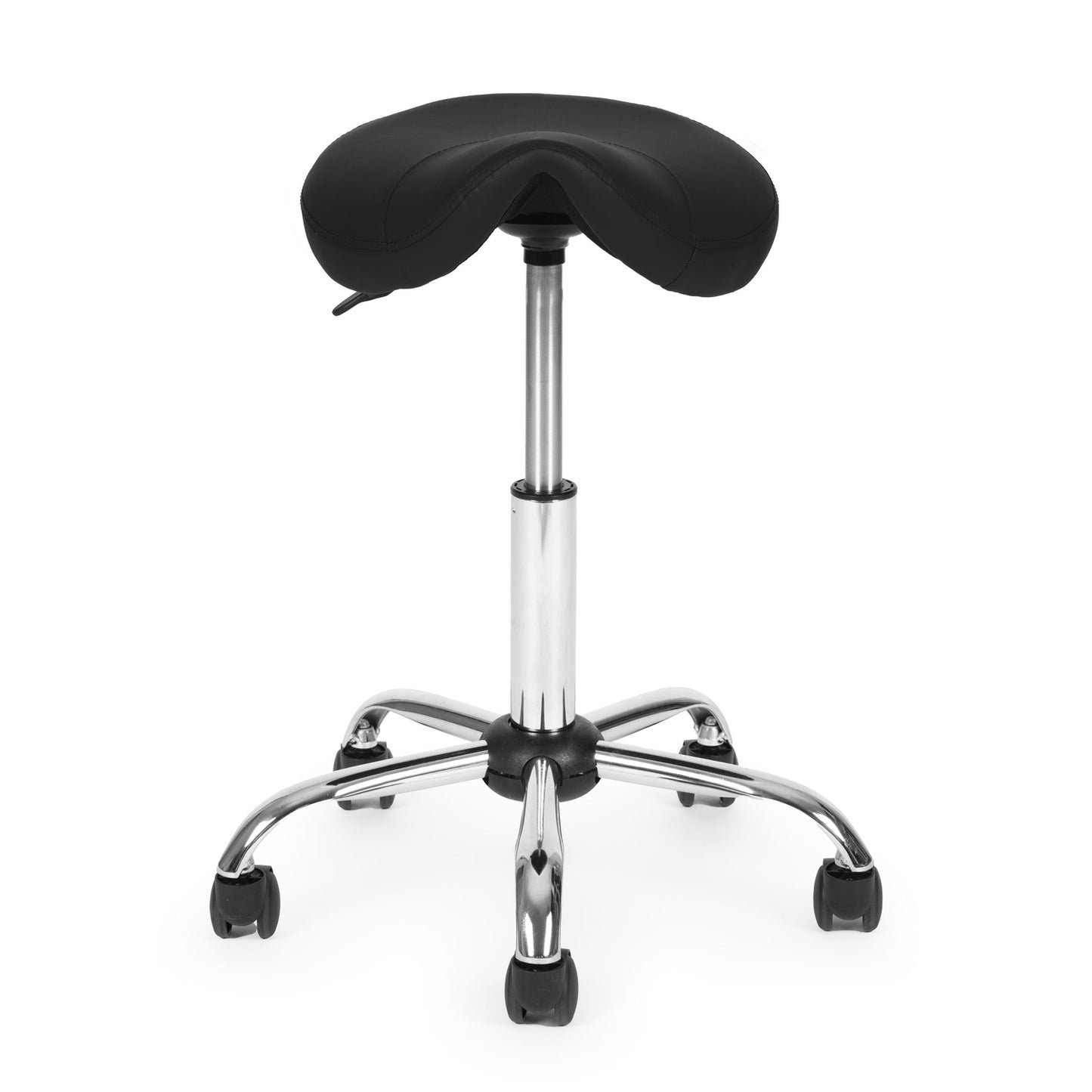 Adjustable Swivel Saddle Stool – Black, Medical Use