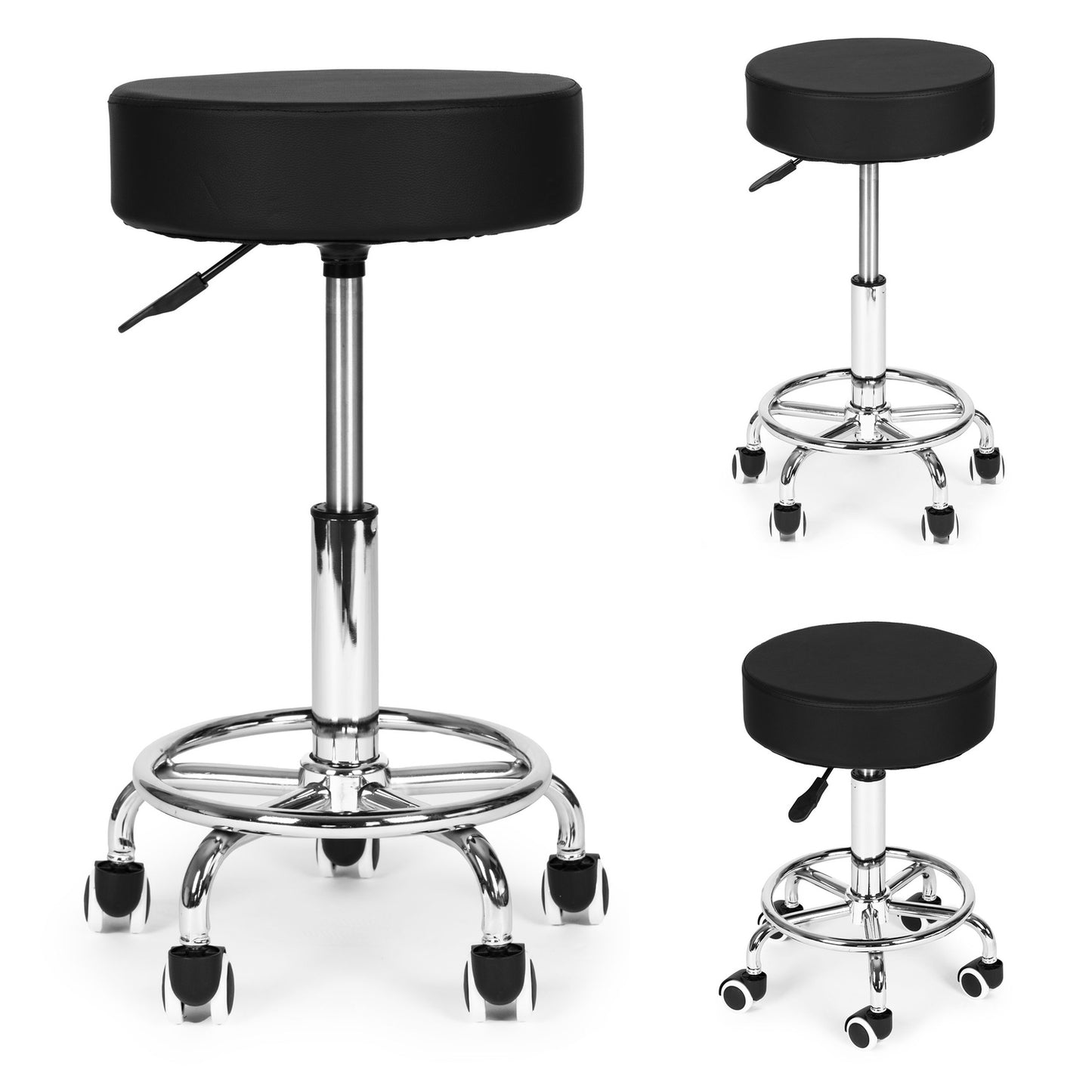 Adjustable Swivel Stool, Black – Medical & Cosmetic Use