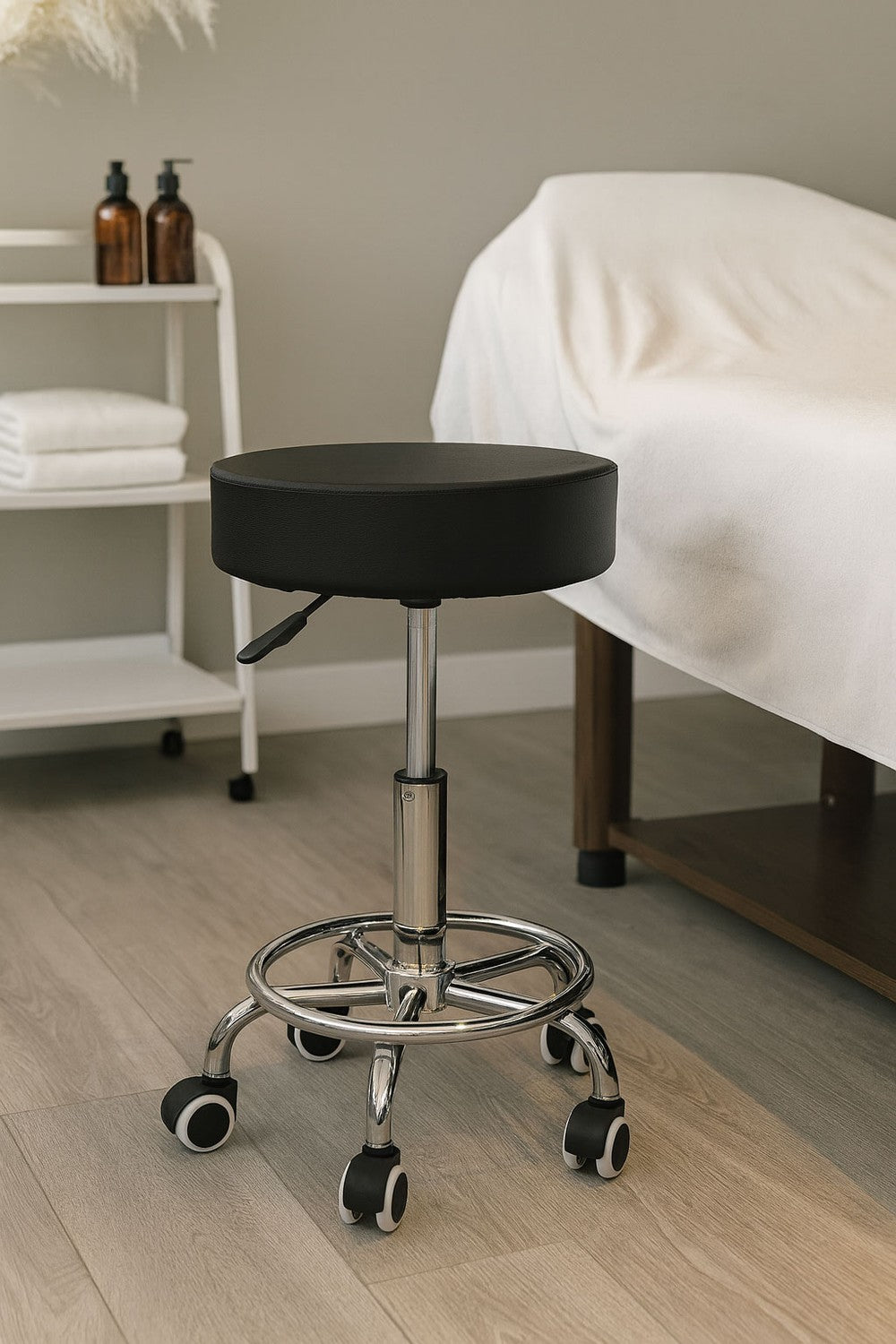 Adjustable Swivel Stool, Black – Medical & Cosmetic Use
