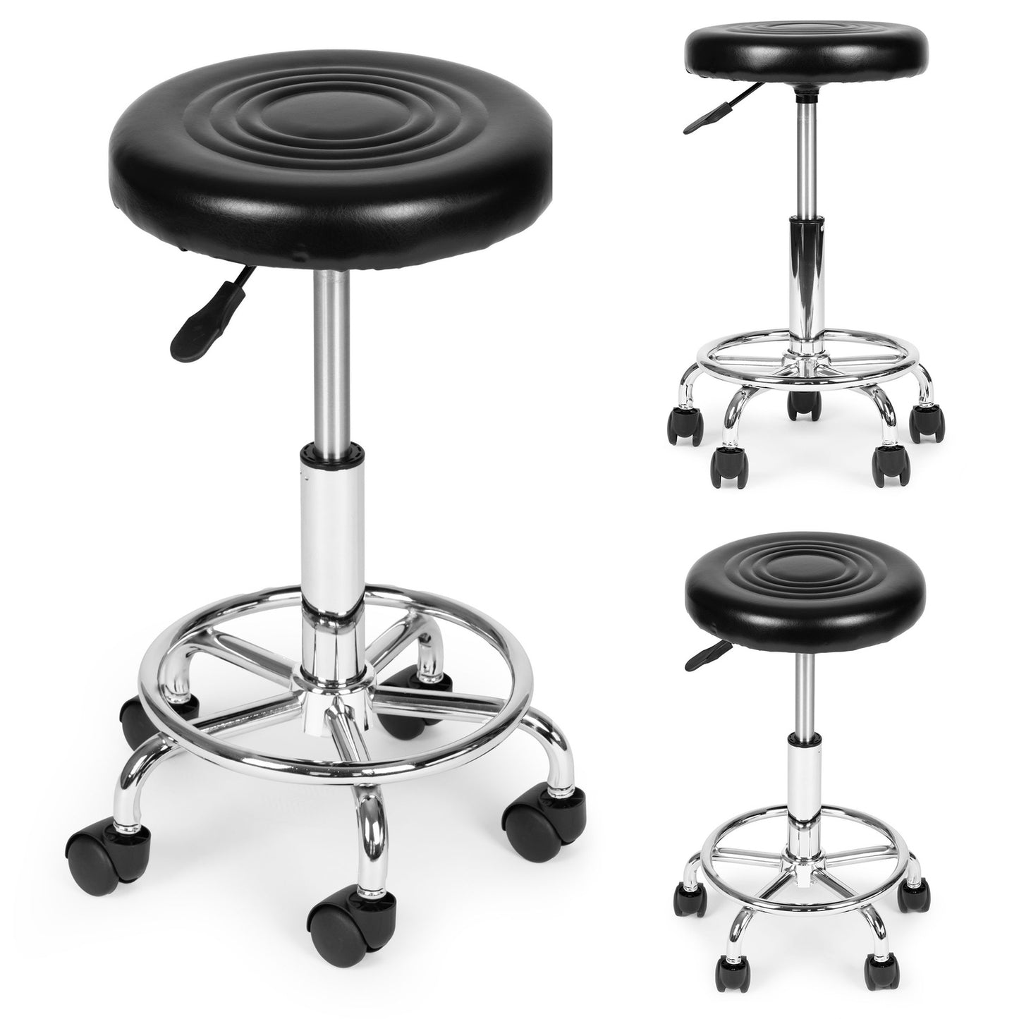 Adjustable Swivel Stool for Medical Use, Black