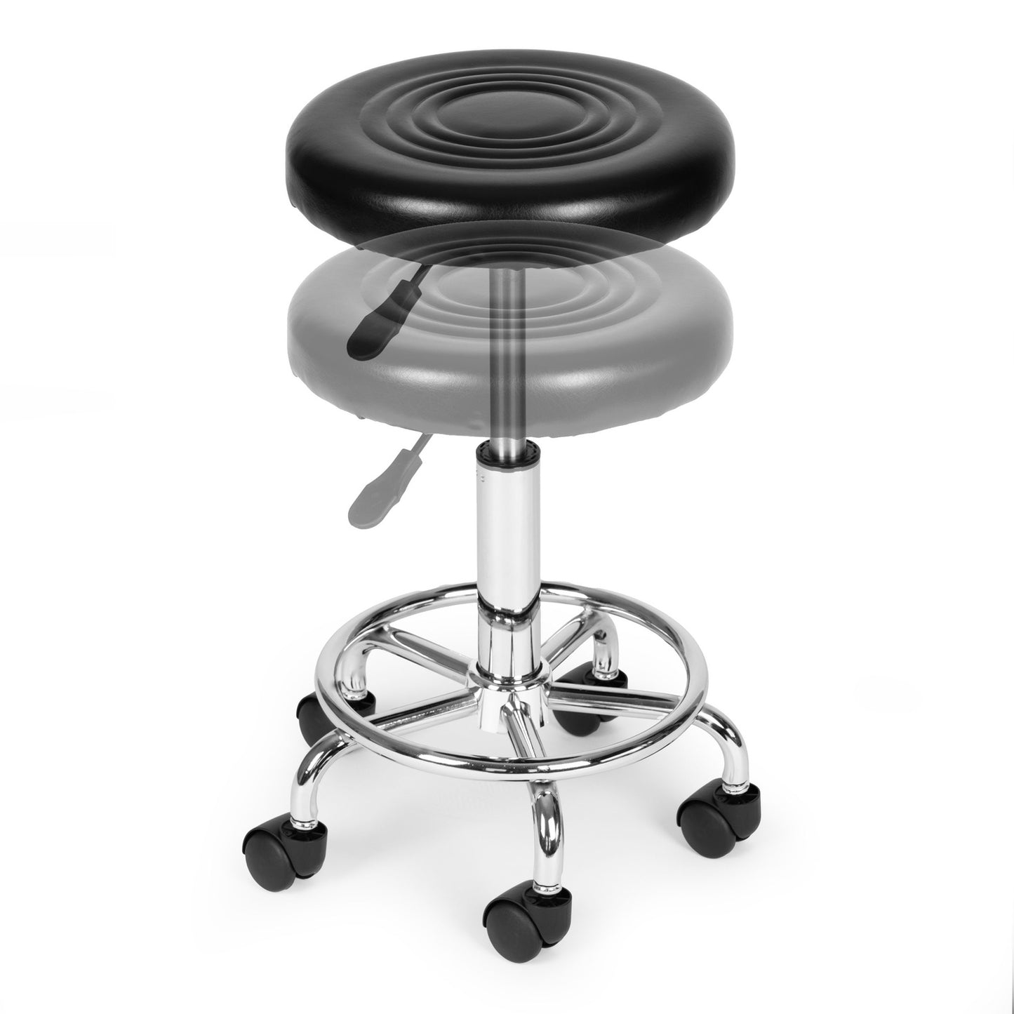 Adjustable Swivel Stool for Medical Use, Black